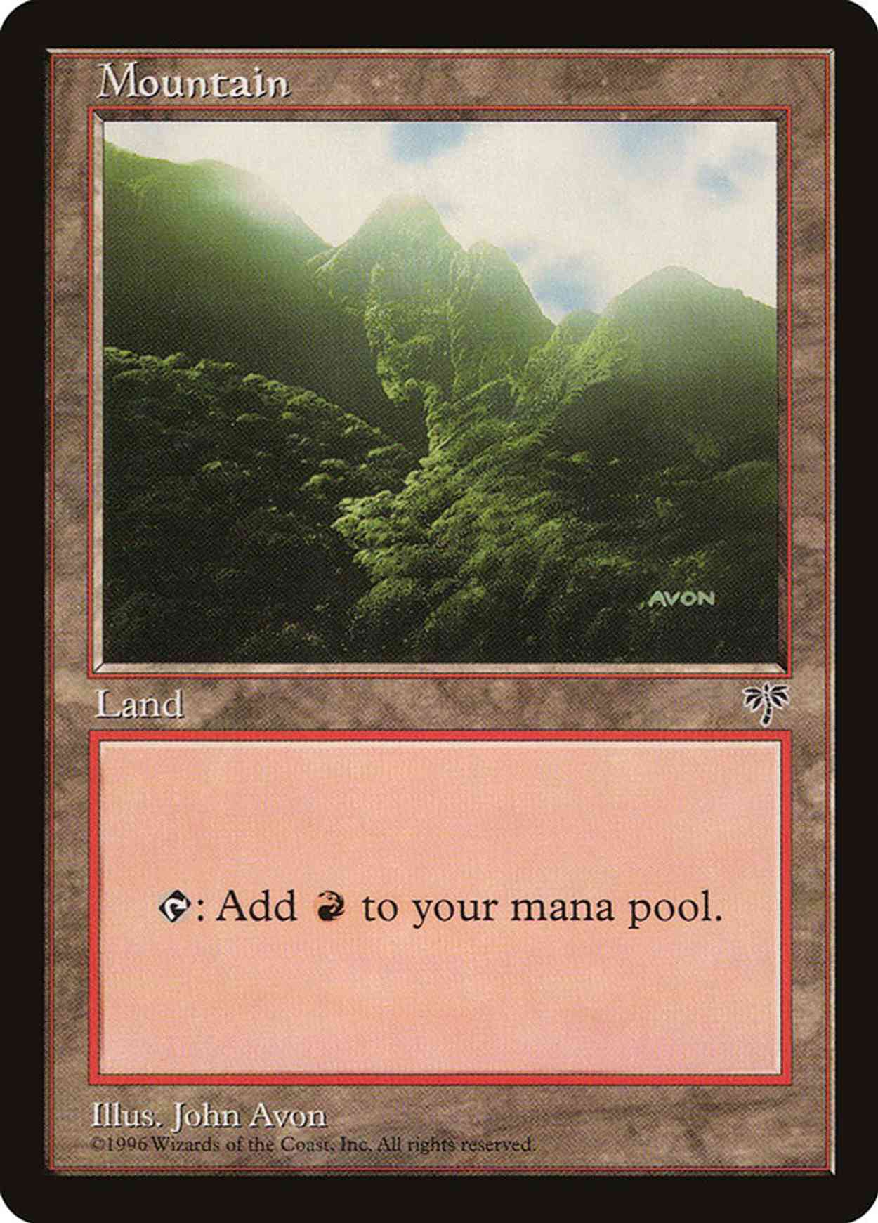 Mountain (Green) magic card front