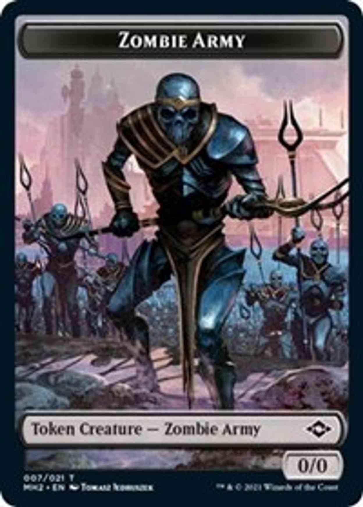 Zombie Army Token magic card front