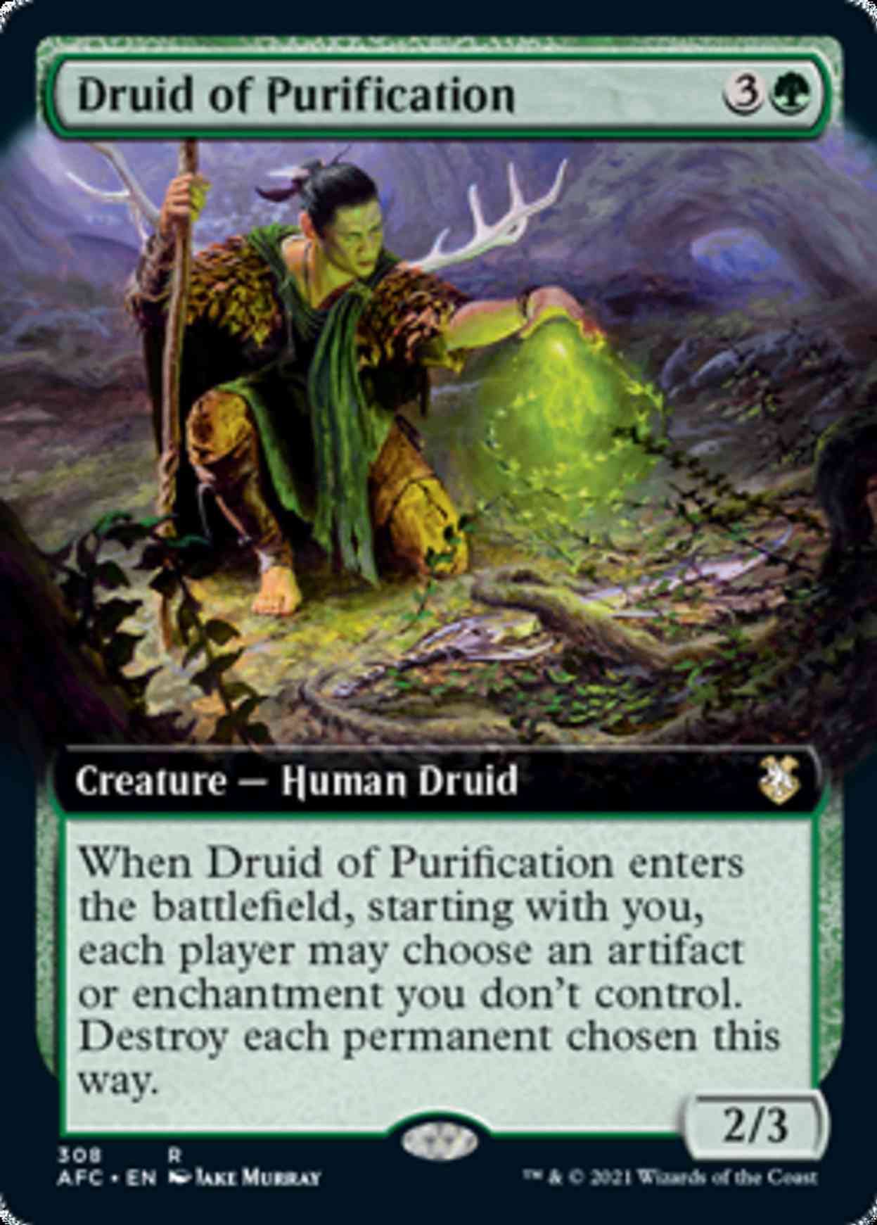 Druid of Purification (Extended Art) magic card front