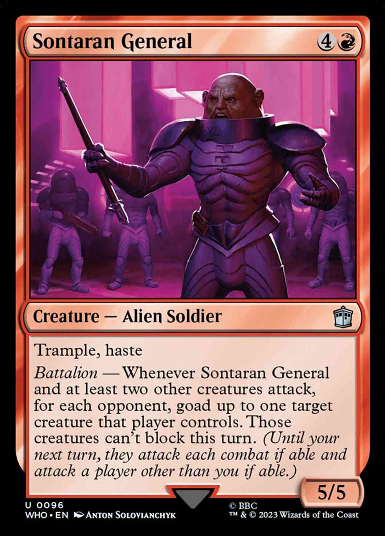 Sontaran General magic card front