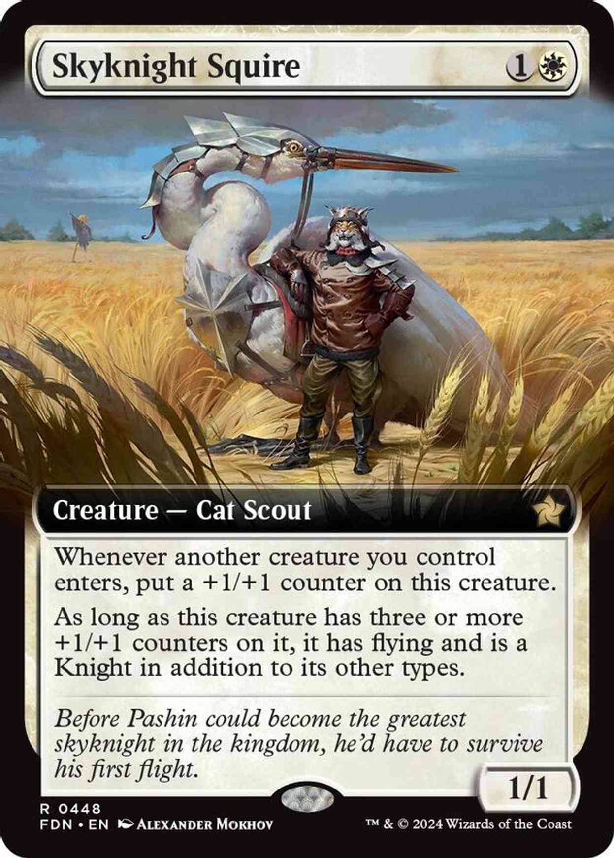 Skyknight Squire (Extended Art) magic card front