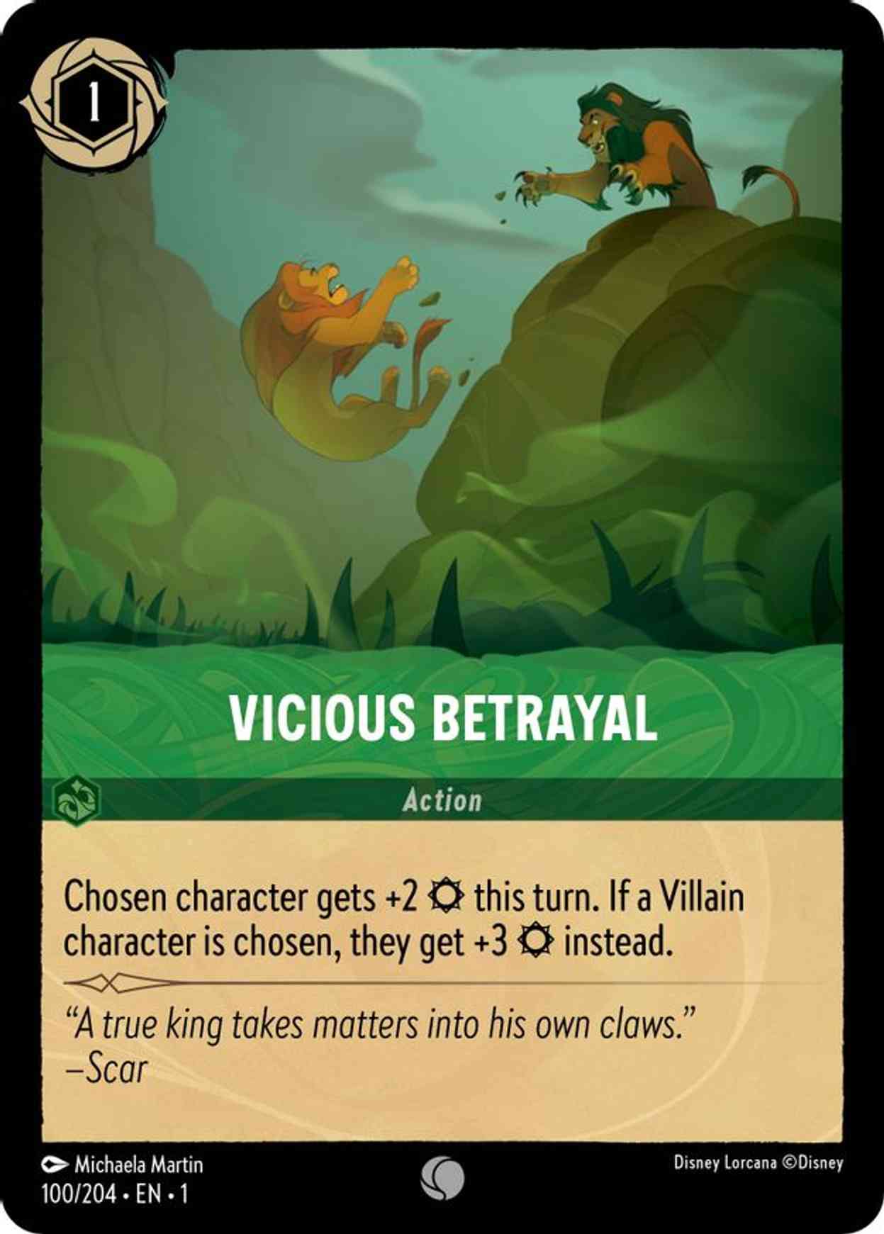 Vicious Betrayal magic card front