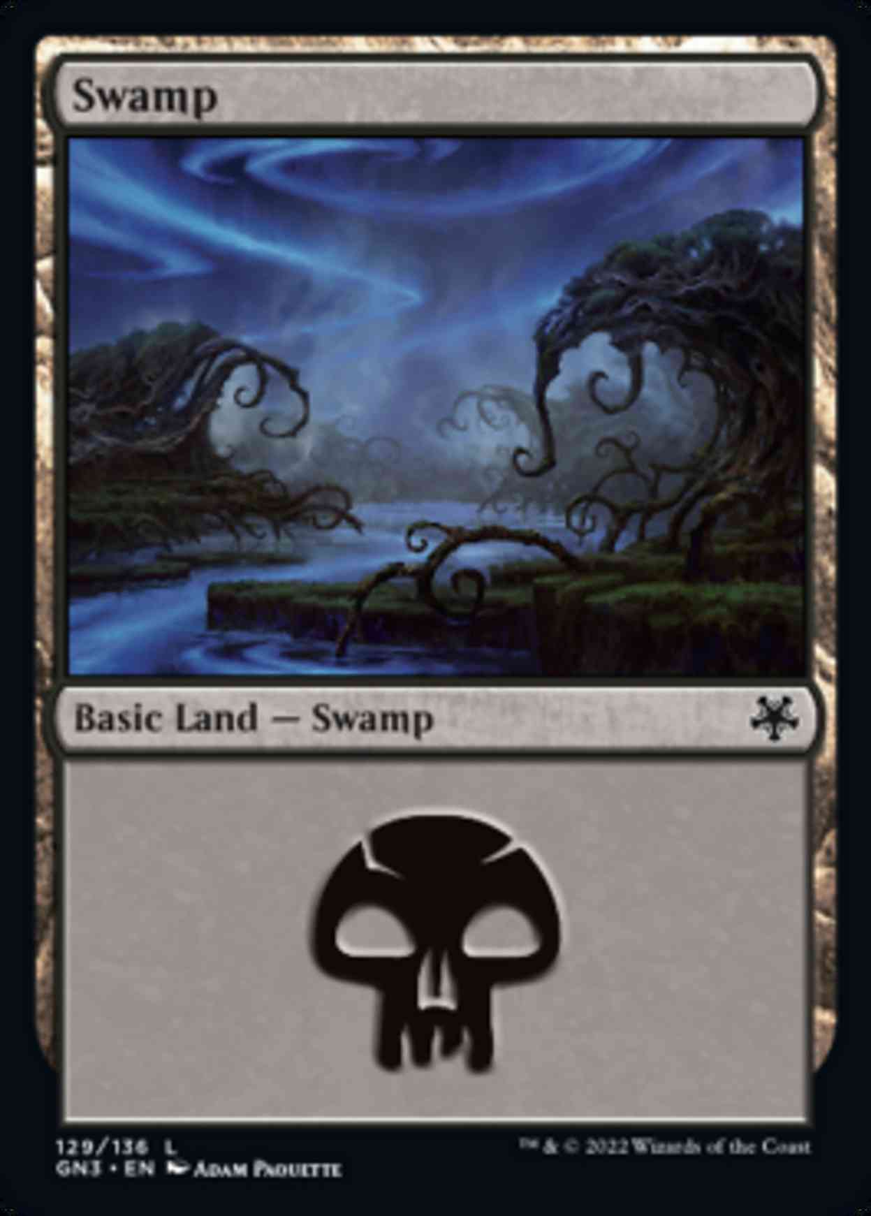 Swamp (129) magic card front