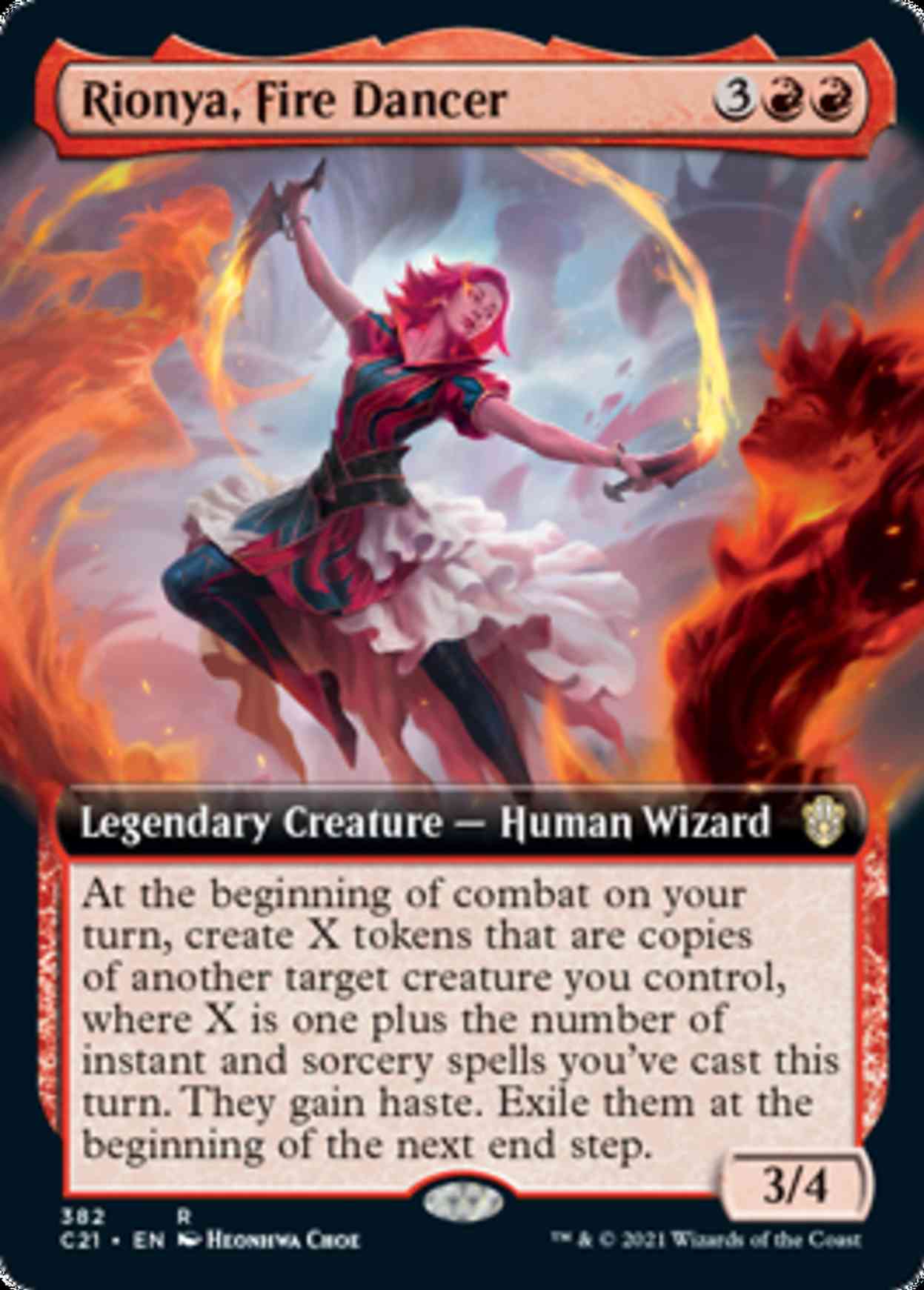 Rionya, Fire Dancer (Extended Art)  magic card front