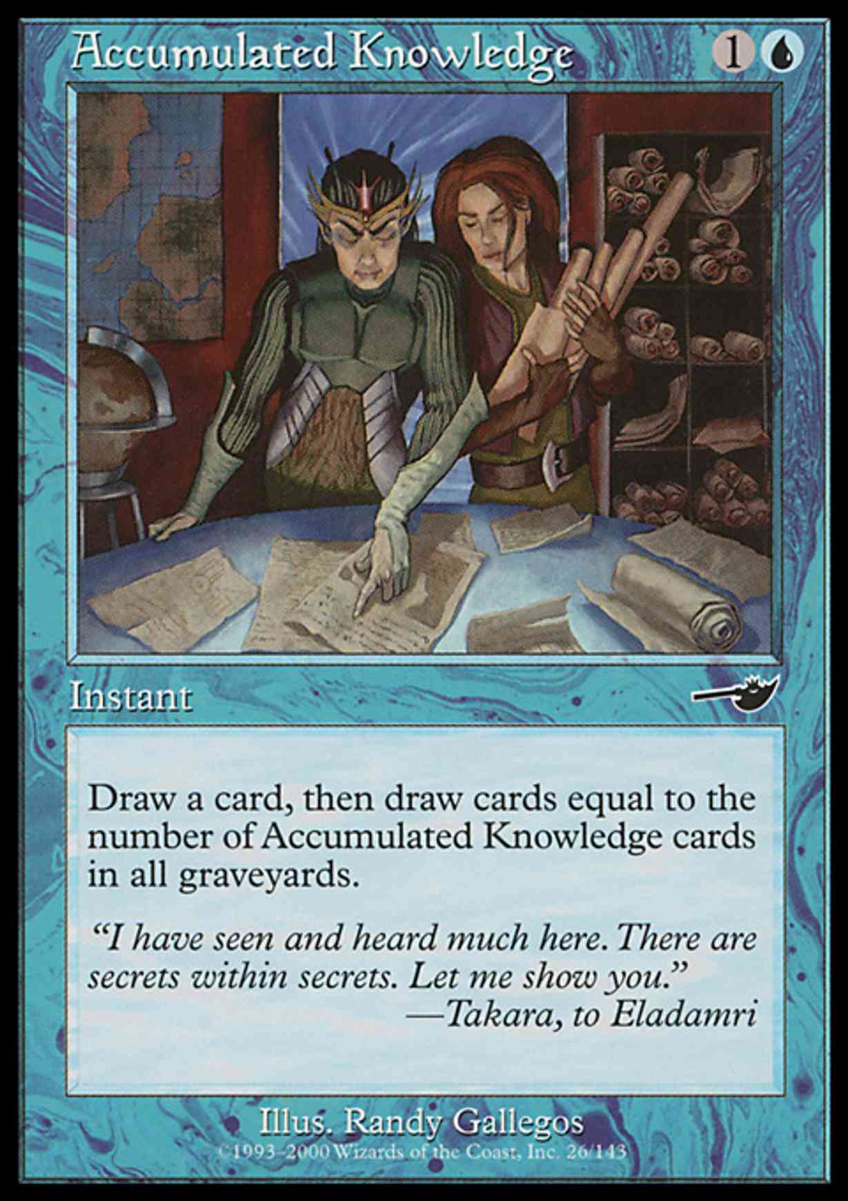 Accumulated Knowledge magic card front
