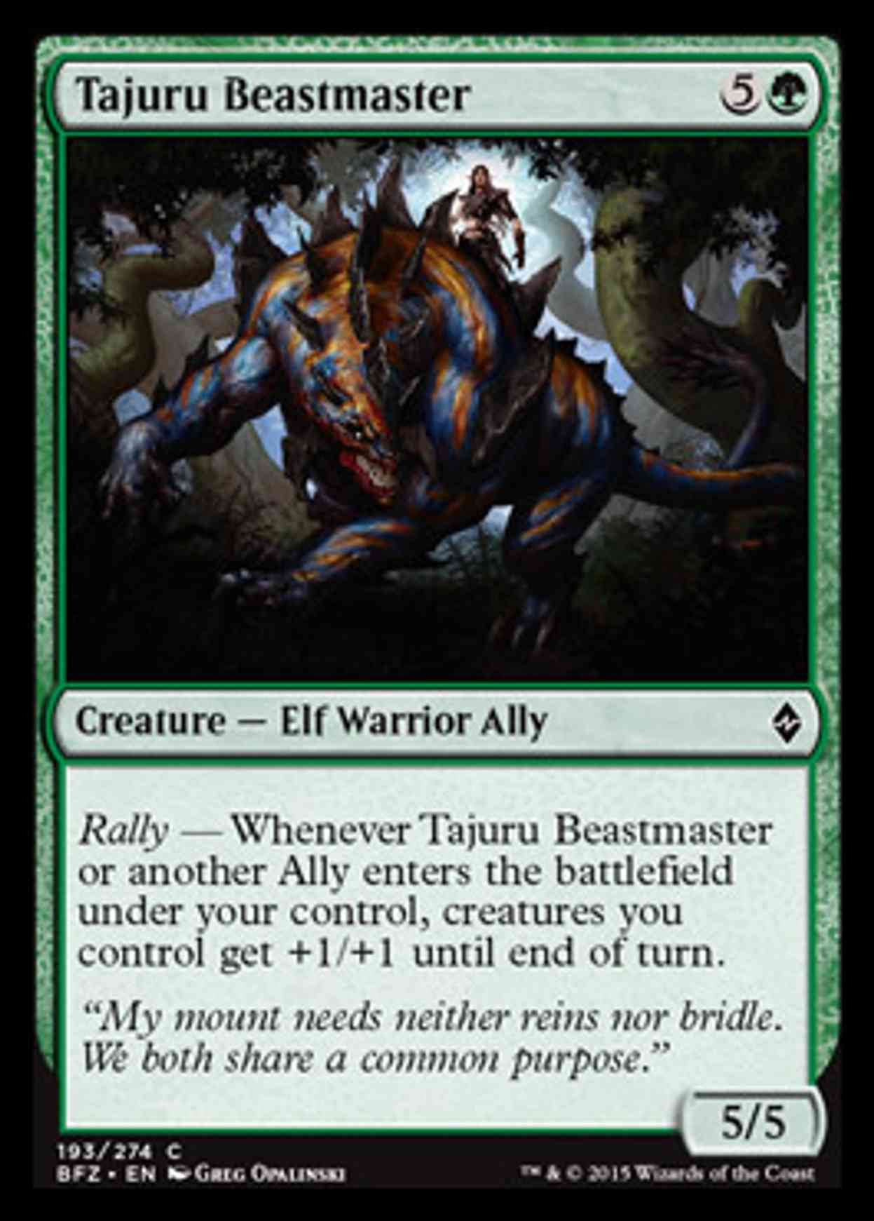 Tajuru Beastmaster magic card front