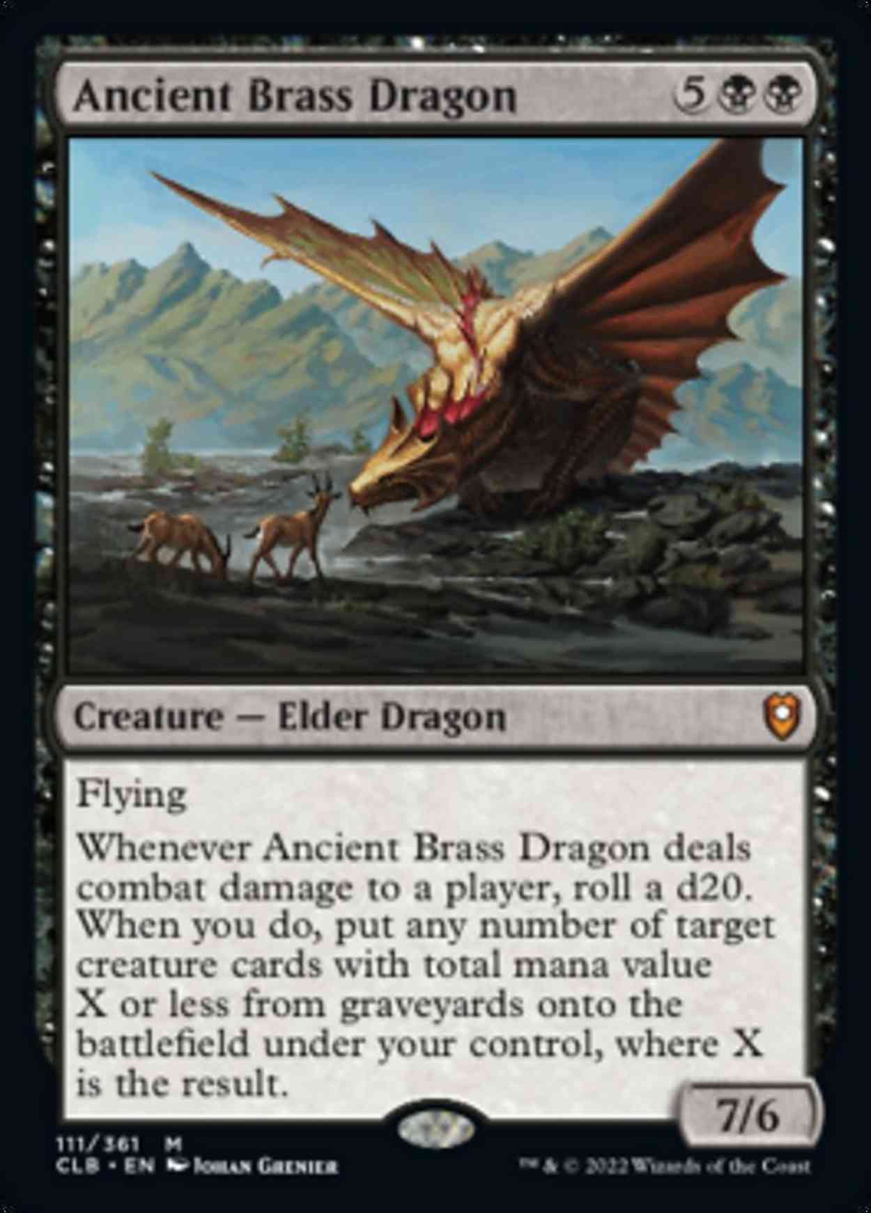 Ancient Brass Dragon magic card front