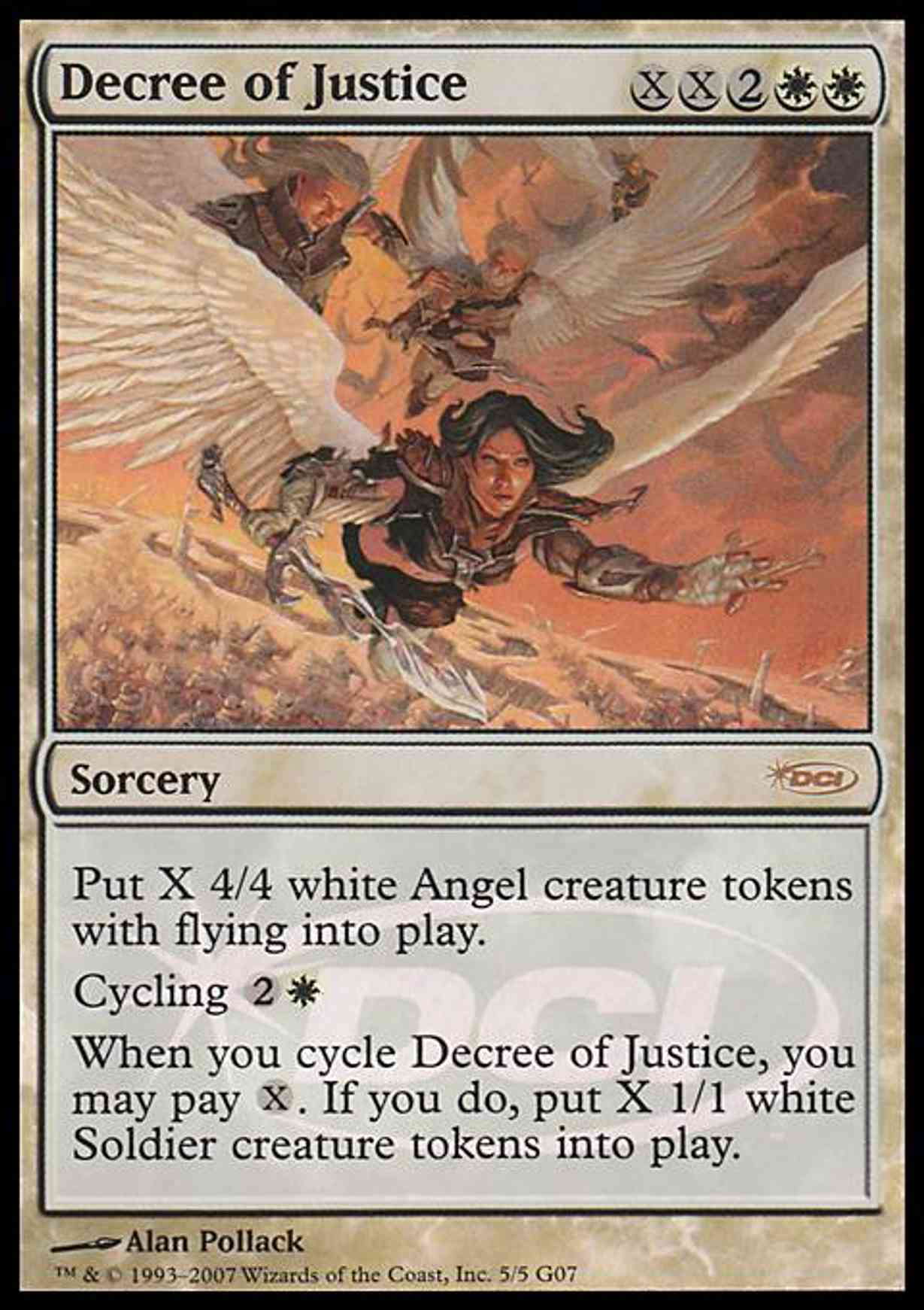 Decree of Justice magic card front