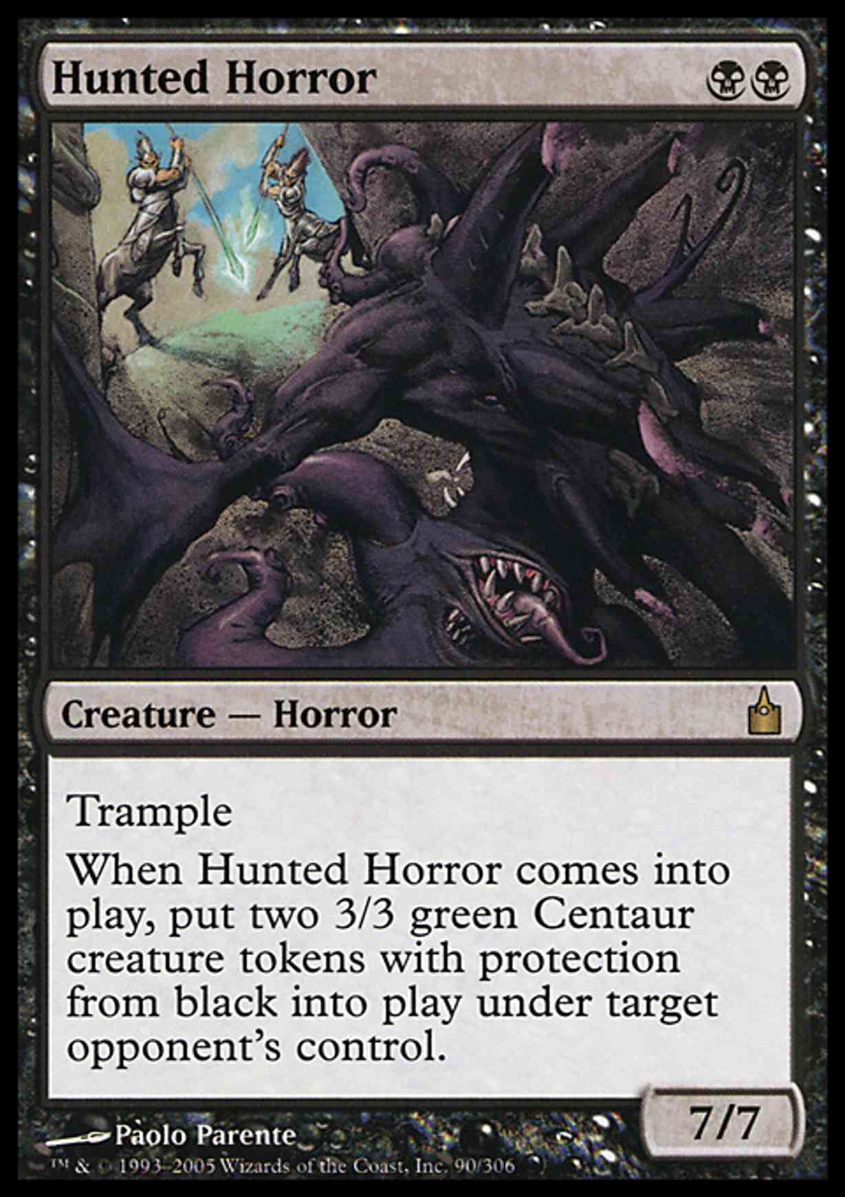 Hunted Horror magic card front