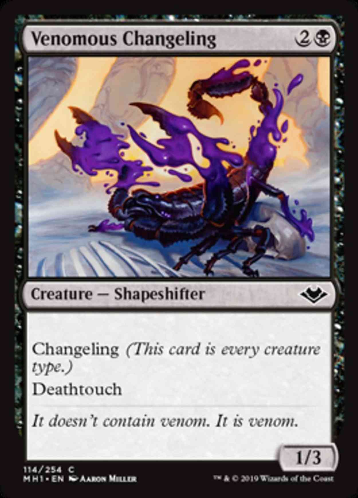 Venomous Changeling magic card front