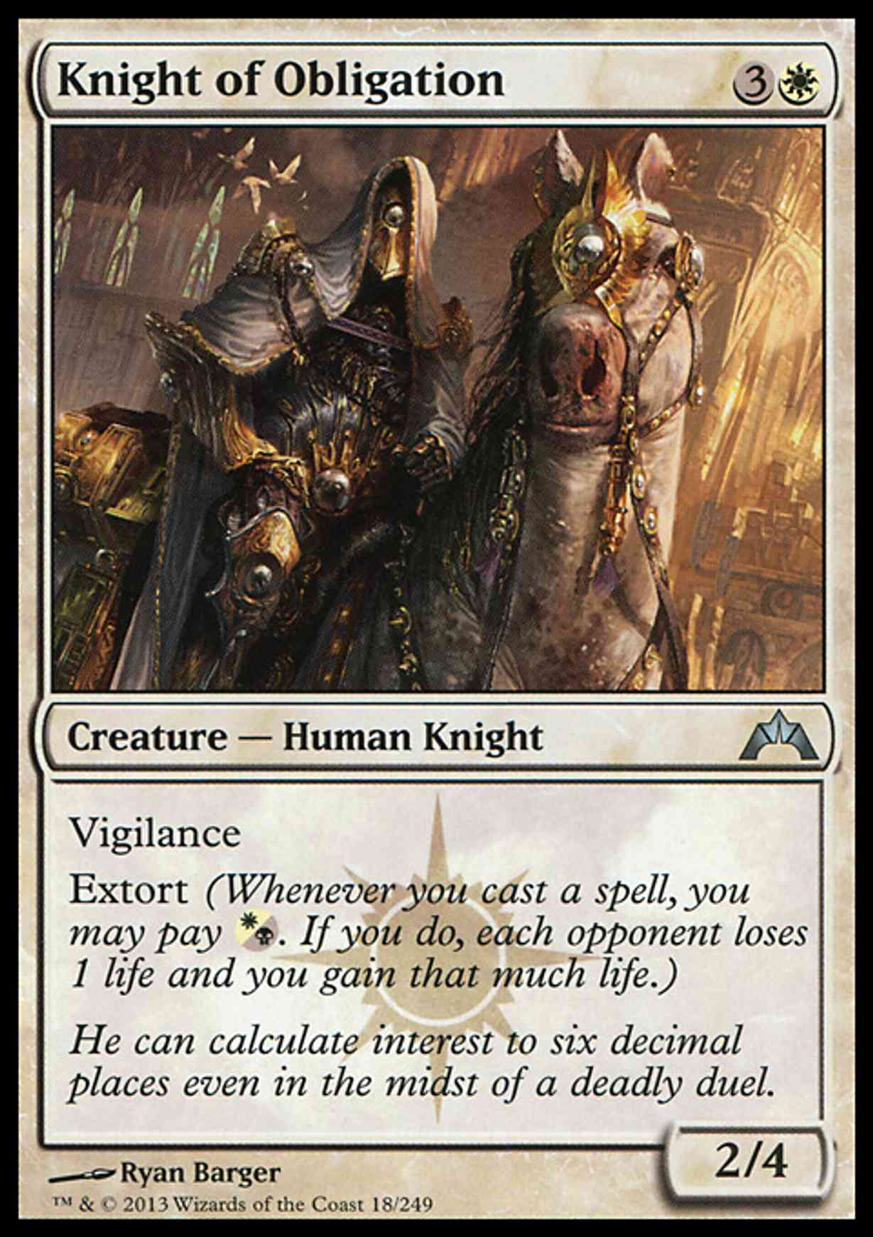 Knight of Obligation magic card front
