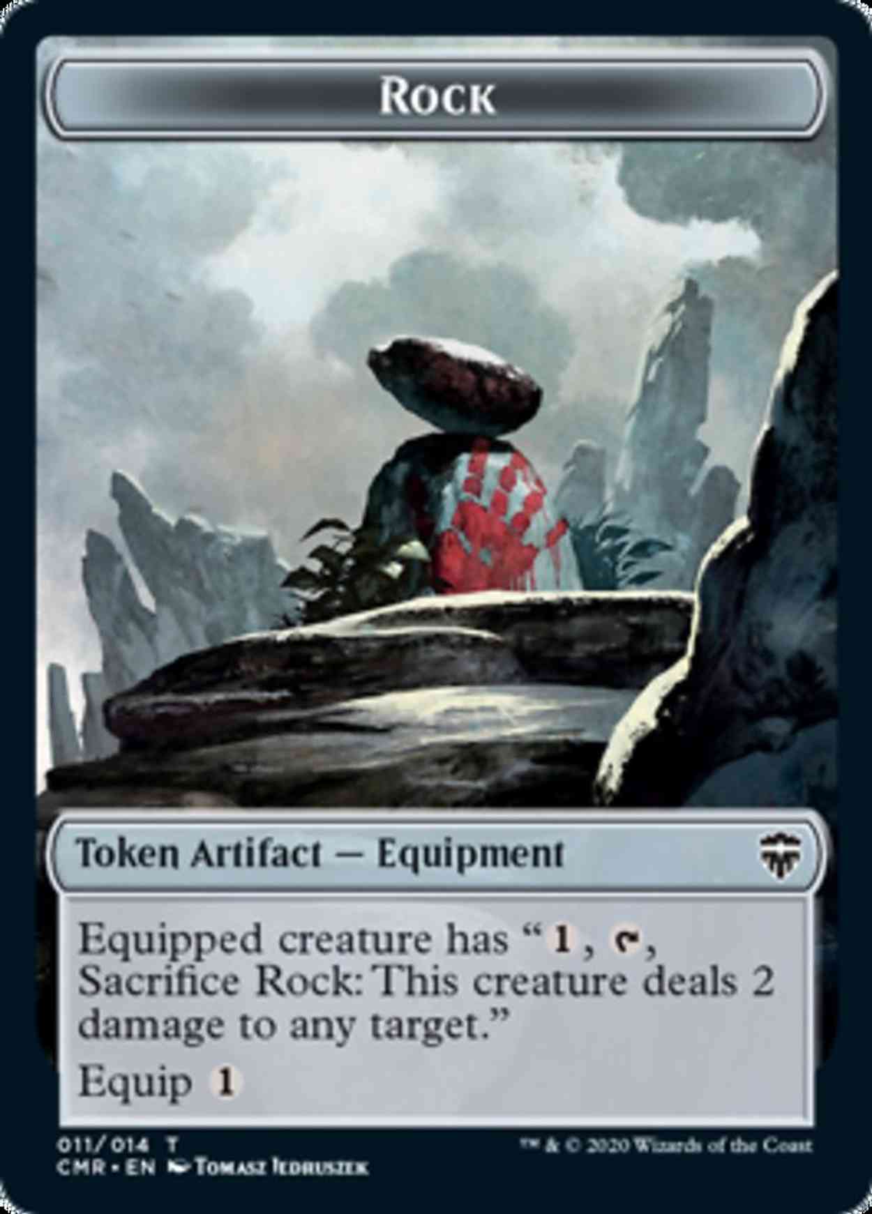 Rock // Spirit Double-sided Token magic card front