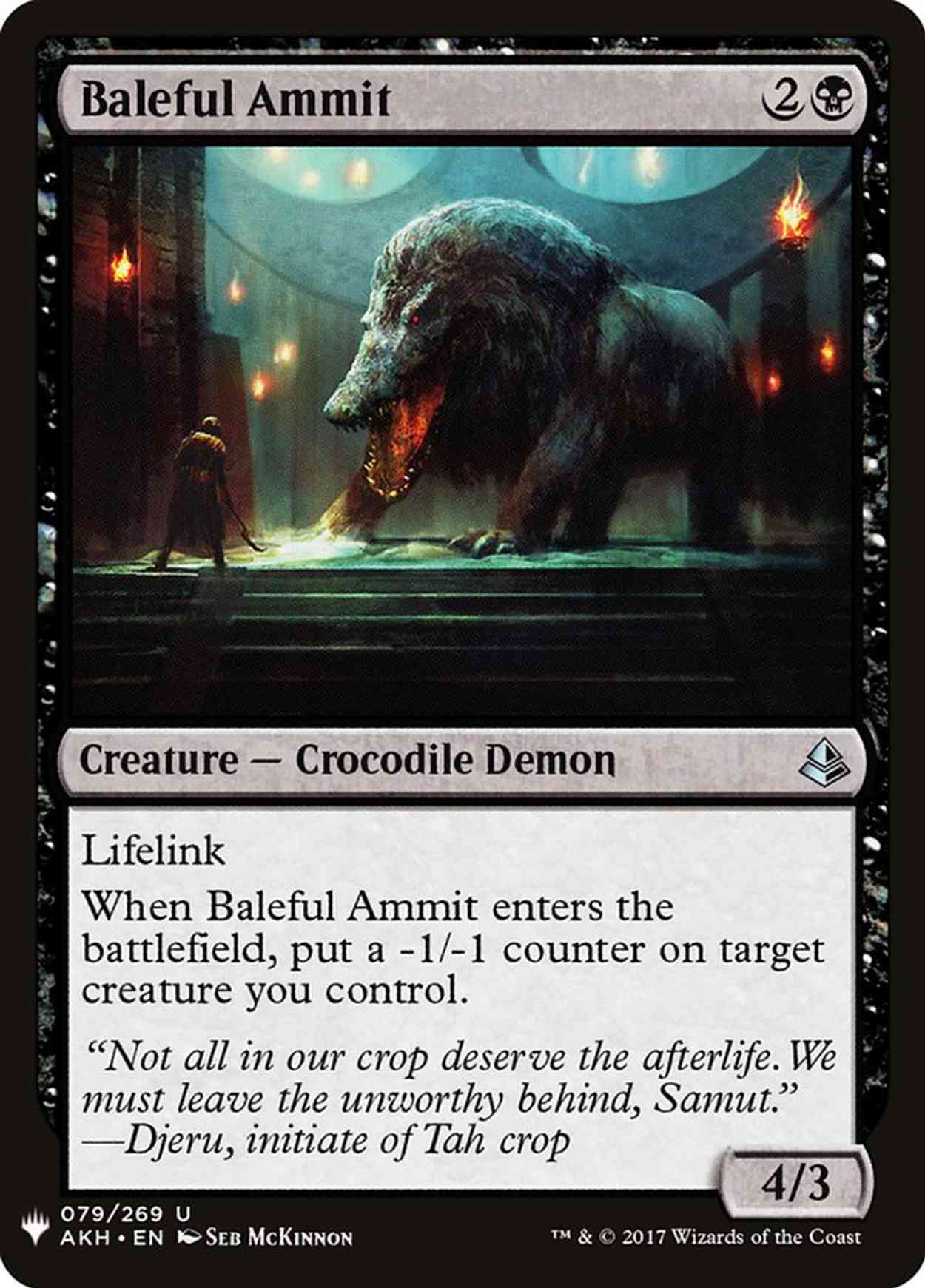 Baleful Ammit magic card front
