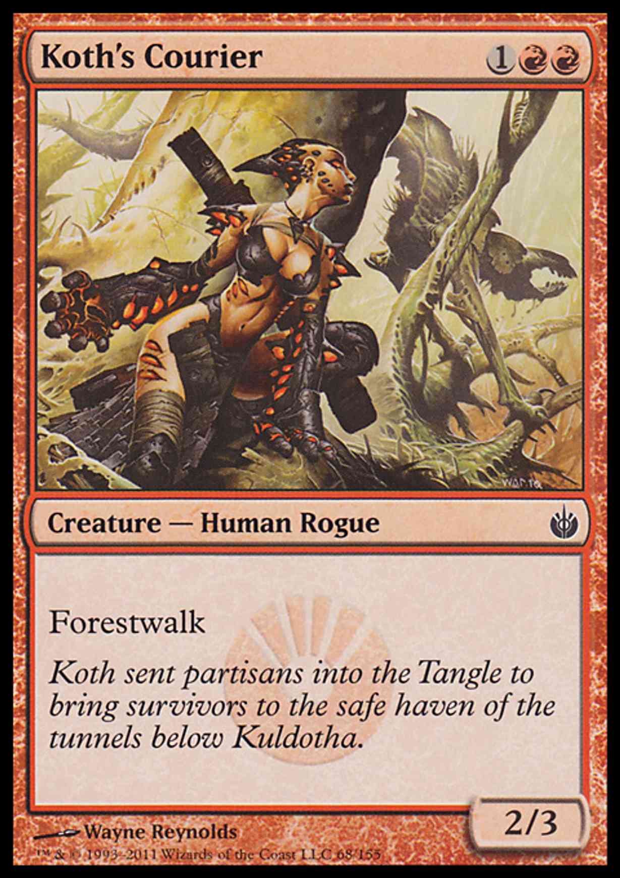 Koth's Courier magic card front