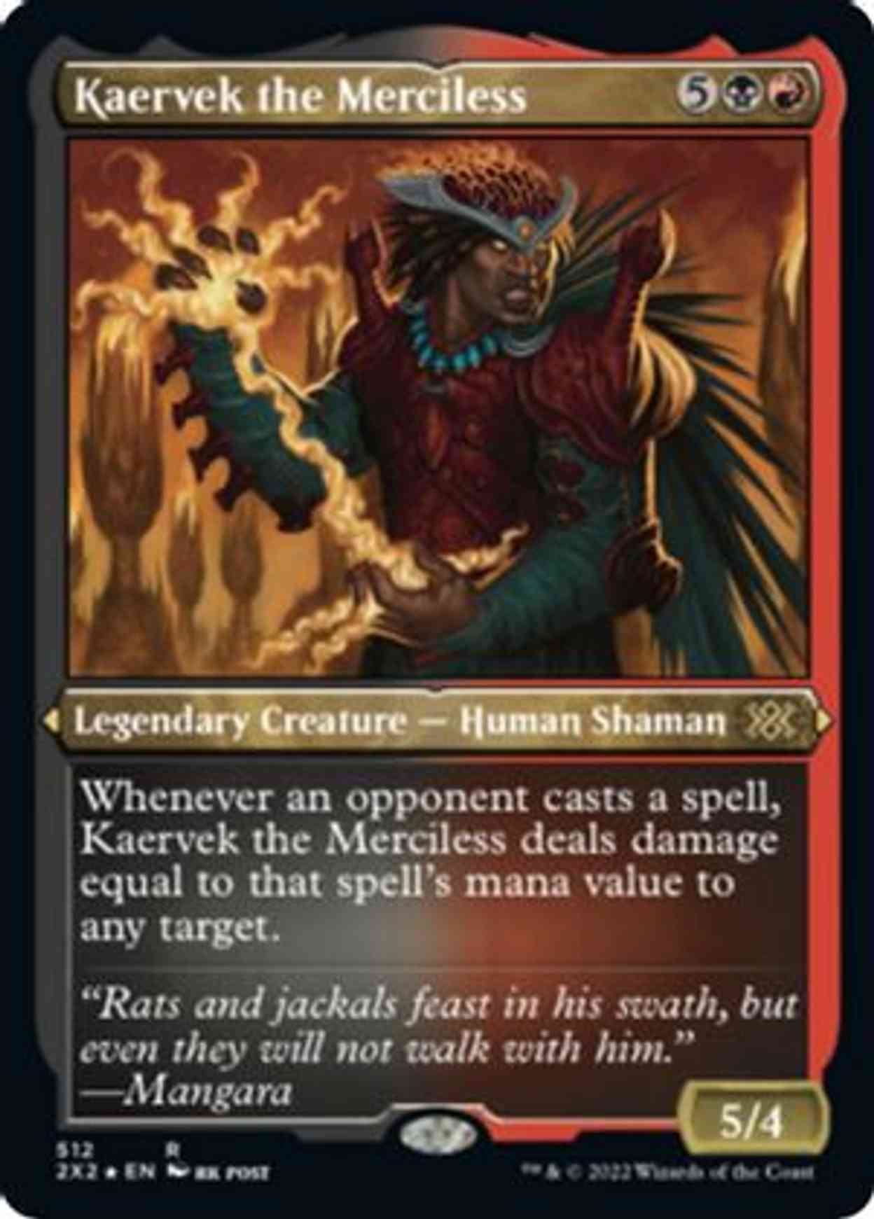 Kaervek the Merciless (Foil Etched) magic card front