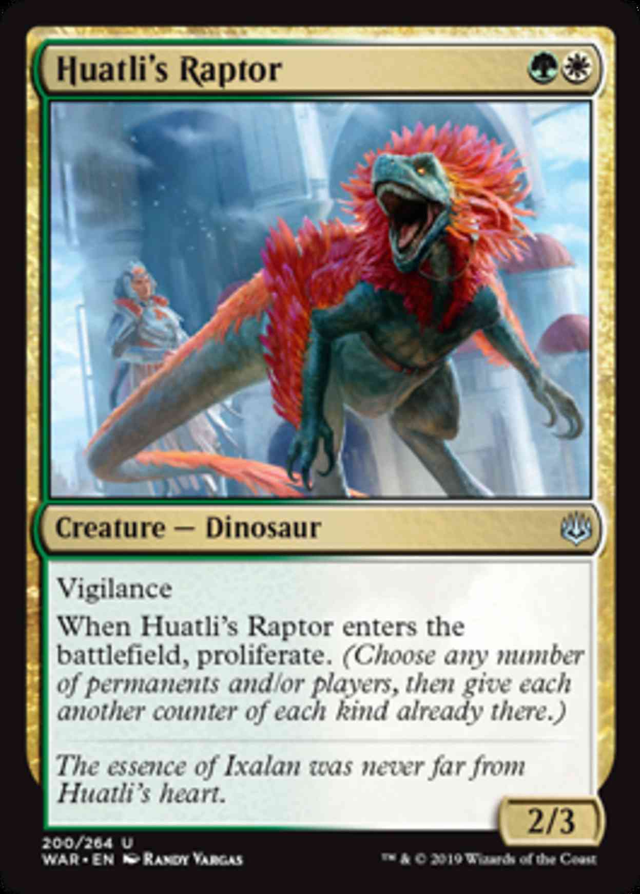 Huatli's Raptor magic card front