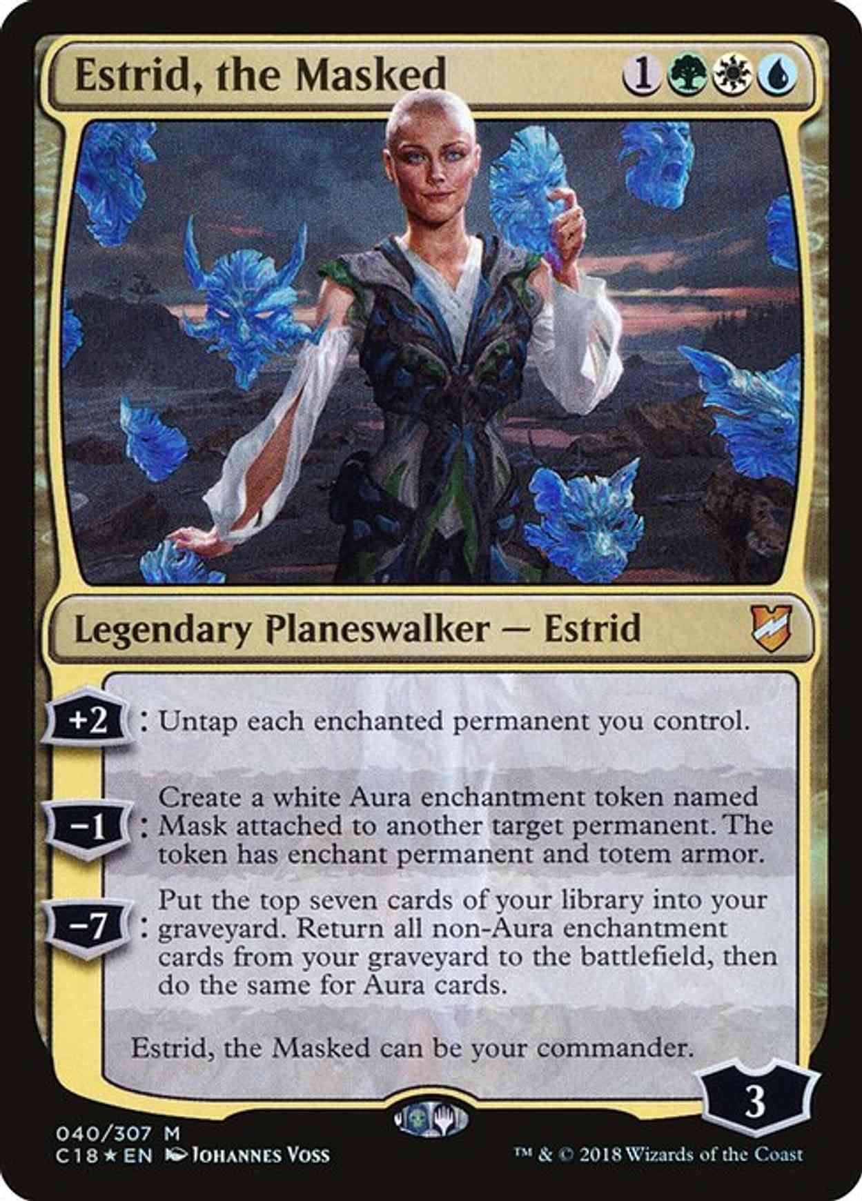 Estrid, the Masked magic card front