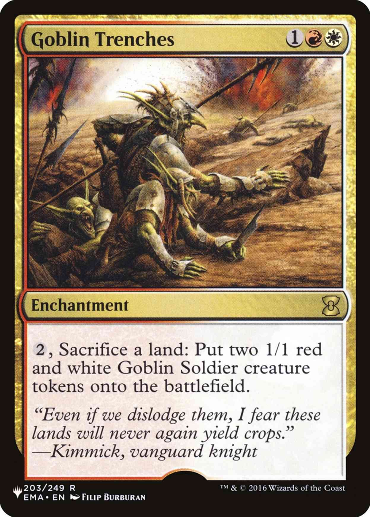 Goblin Trenches magic card front
