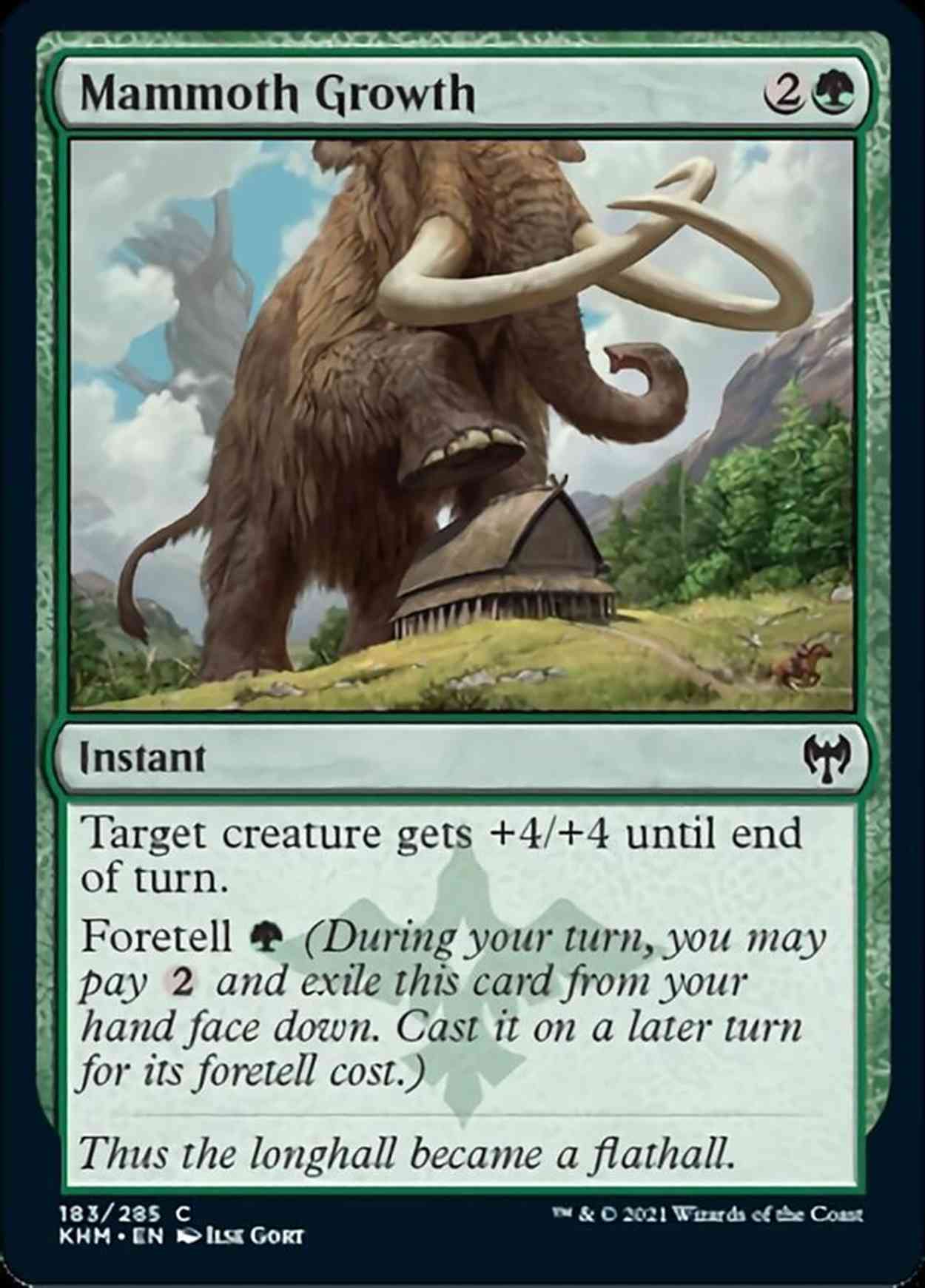Mammoth Growth magic card front