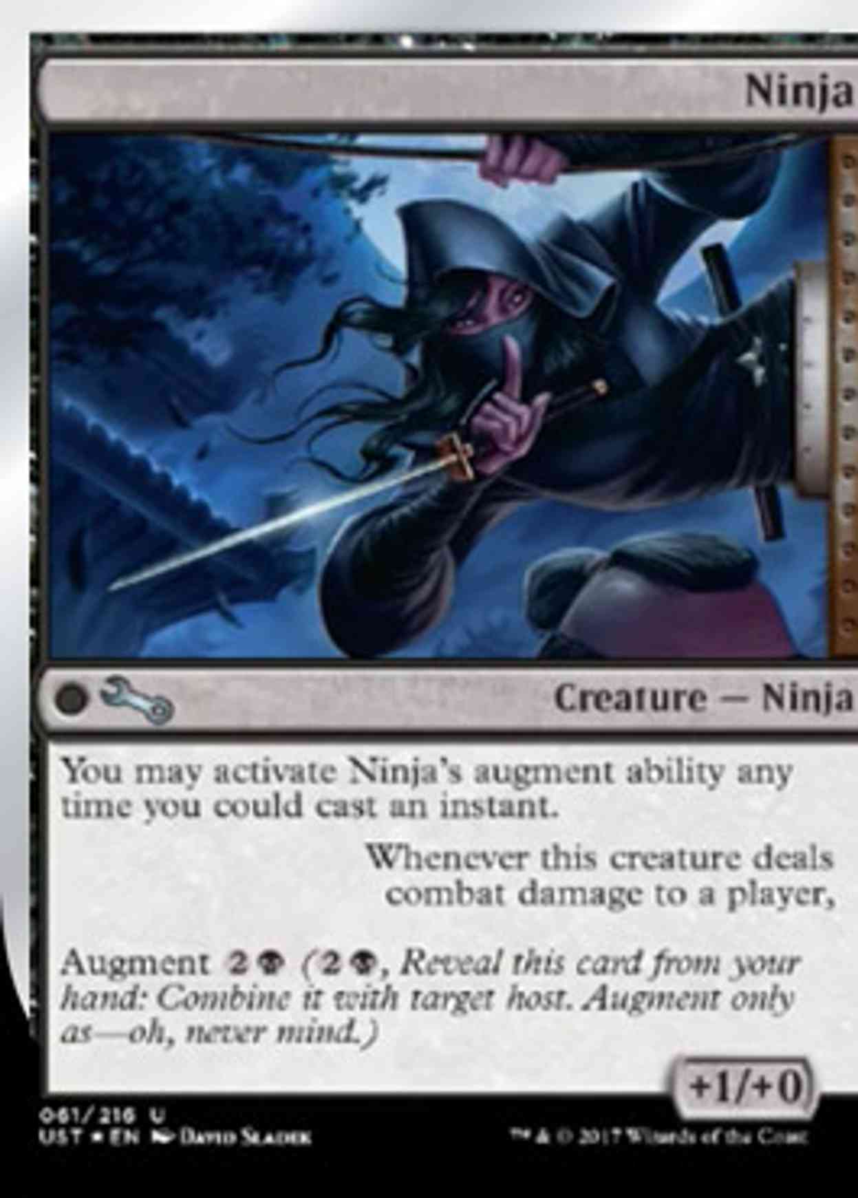 Ninja magic card front