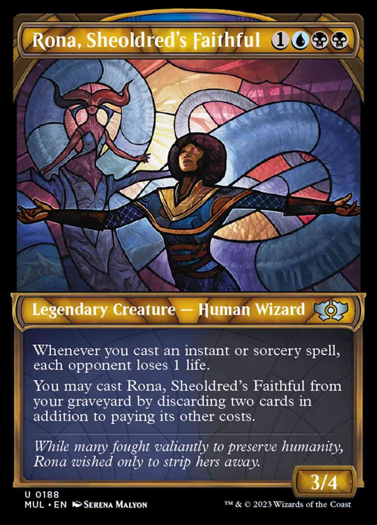 Rona, Sheoldred's Faithful (Halo Foil) magic card front