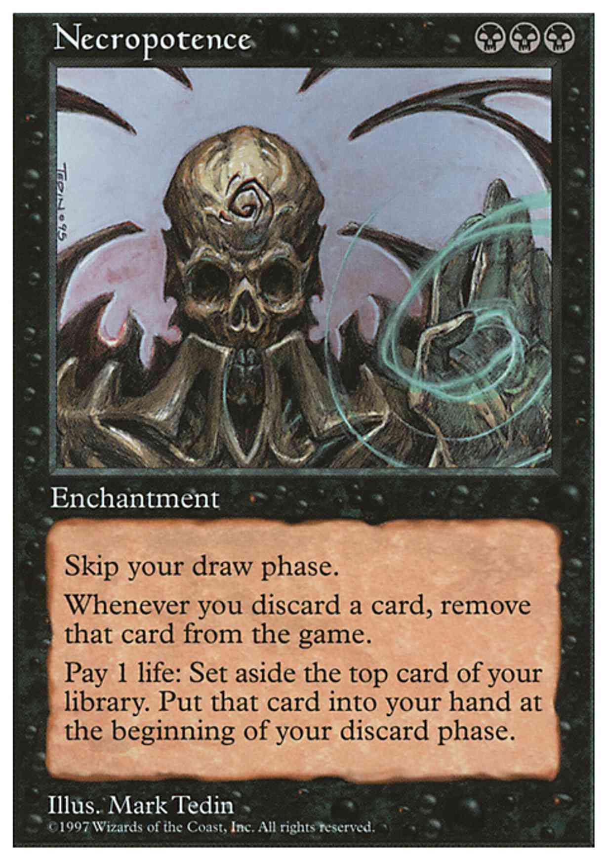 Necropotence magic card front