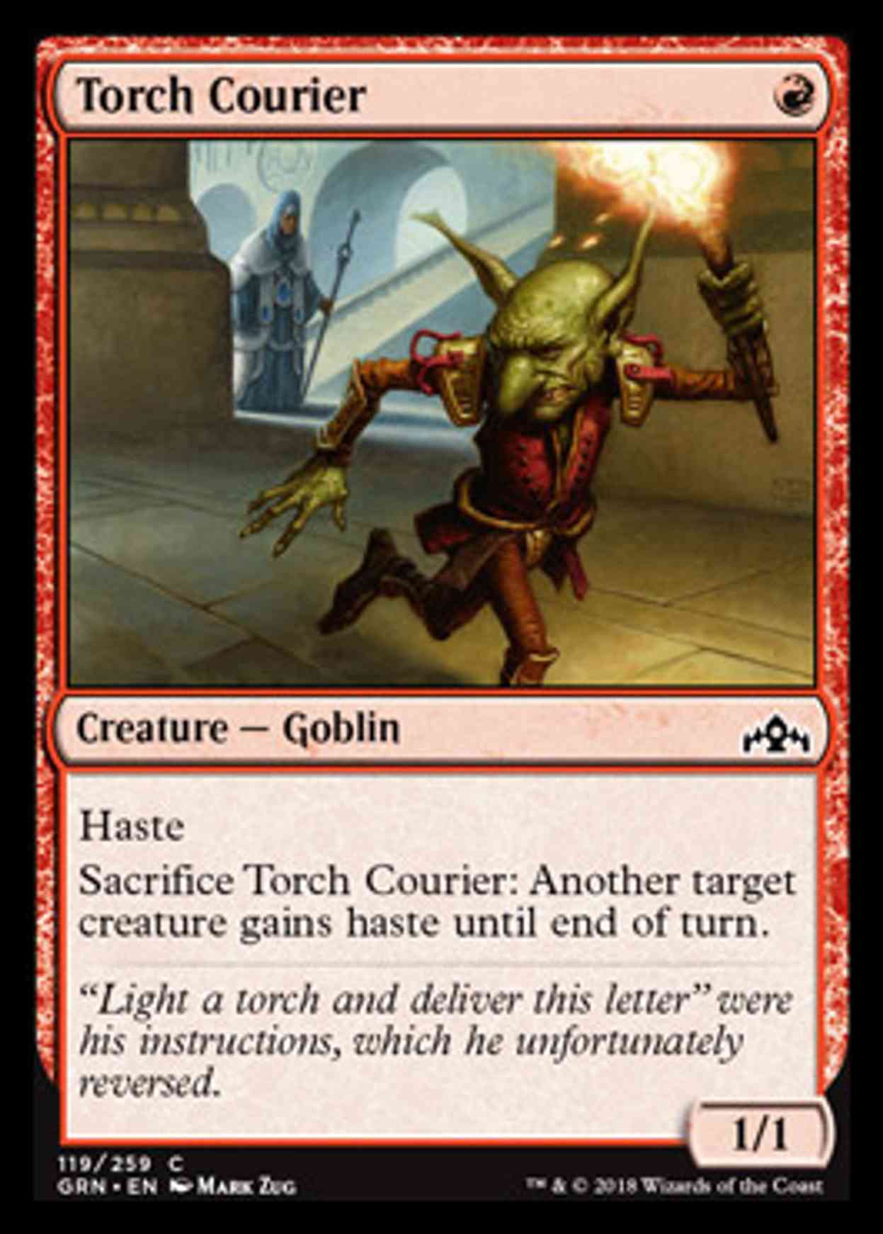 Torch Courier magic card front
