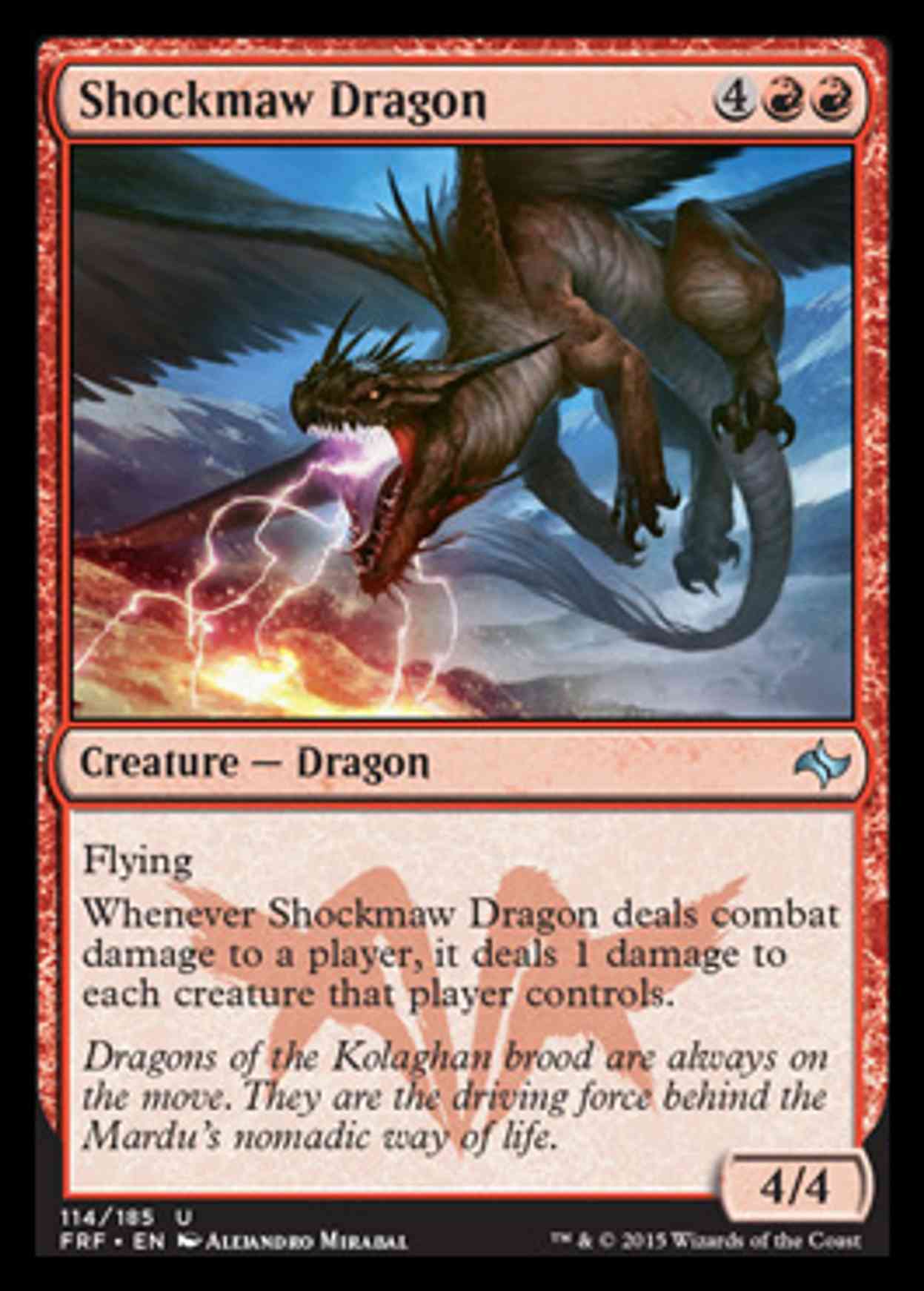 Shockmaw Dragon magic card front