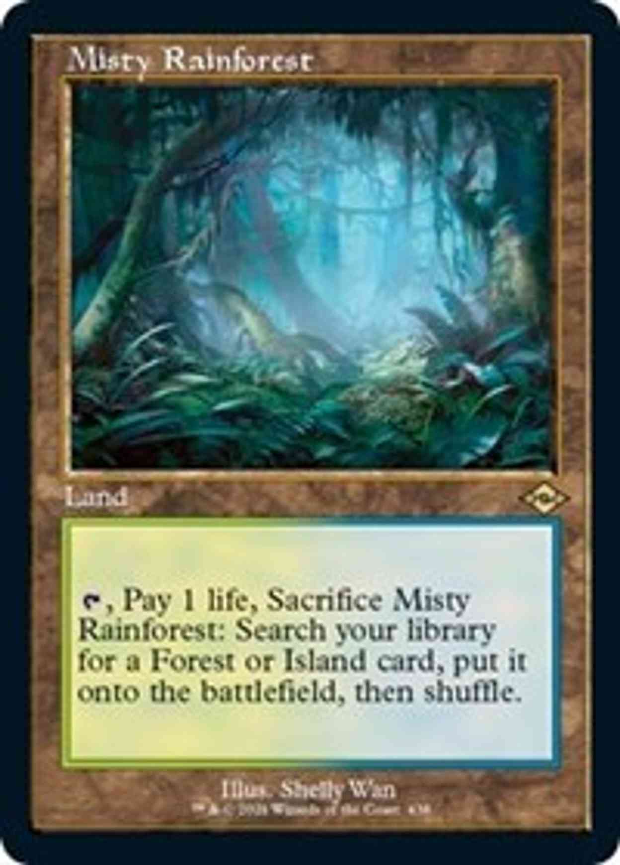 Misty Rainforest (Retro Frame) magic card front