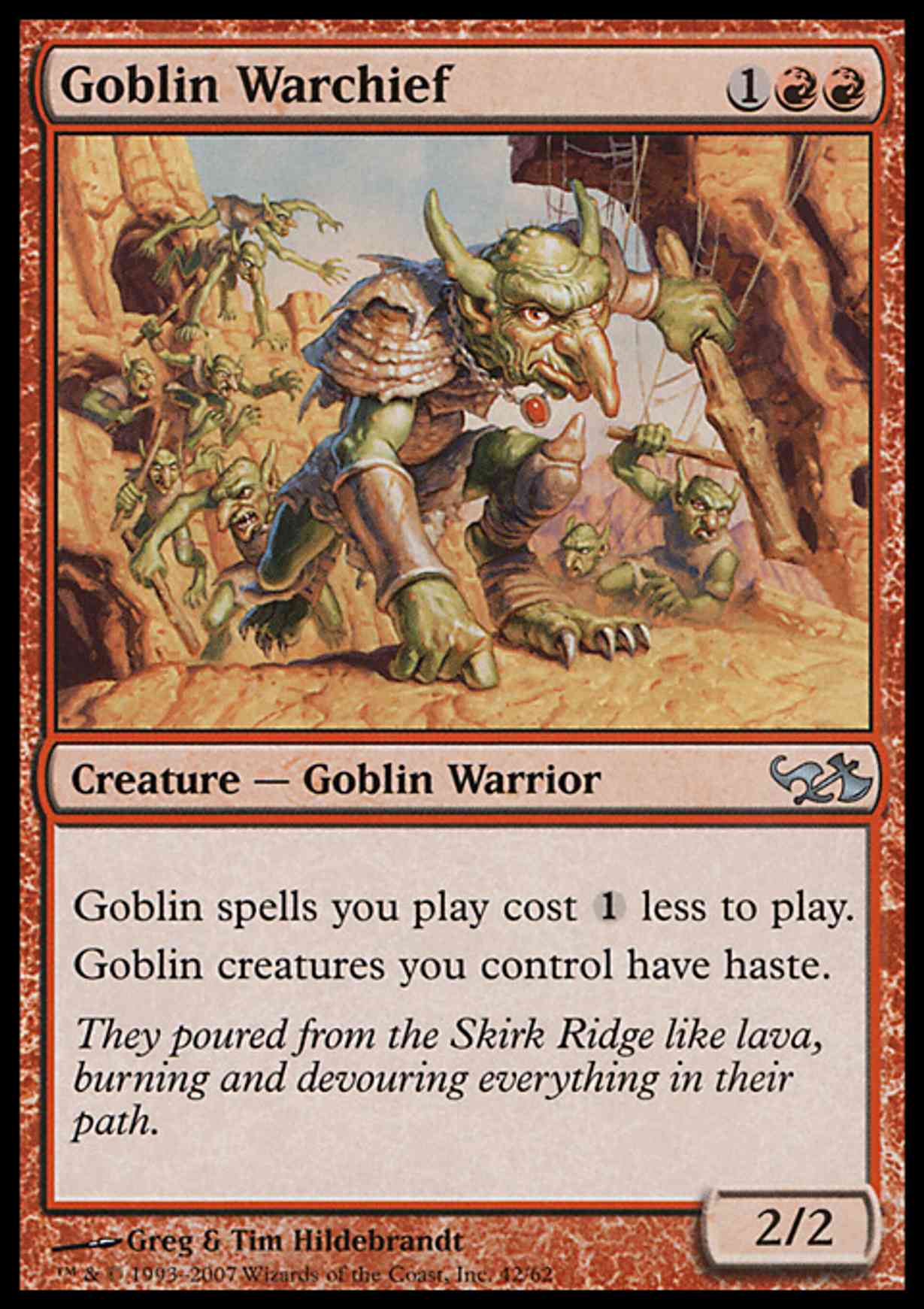 Goblin Warchief magic card front