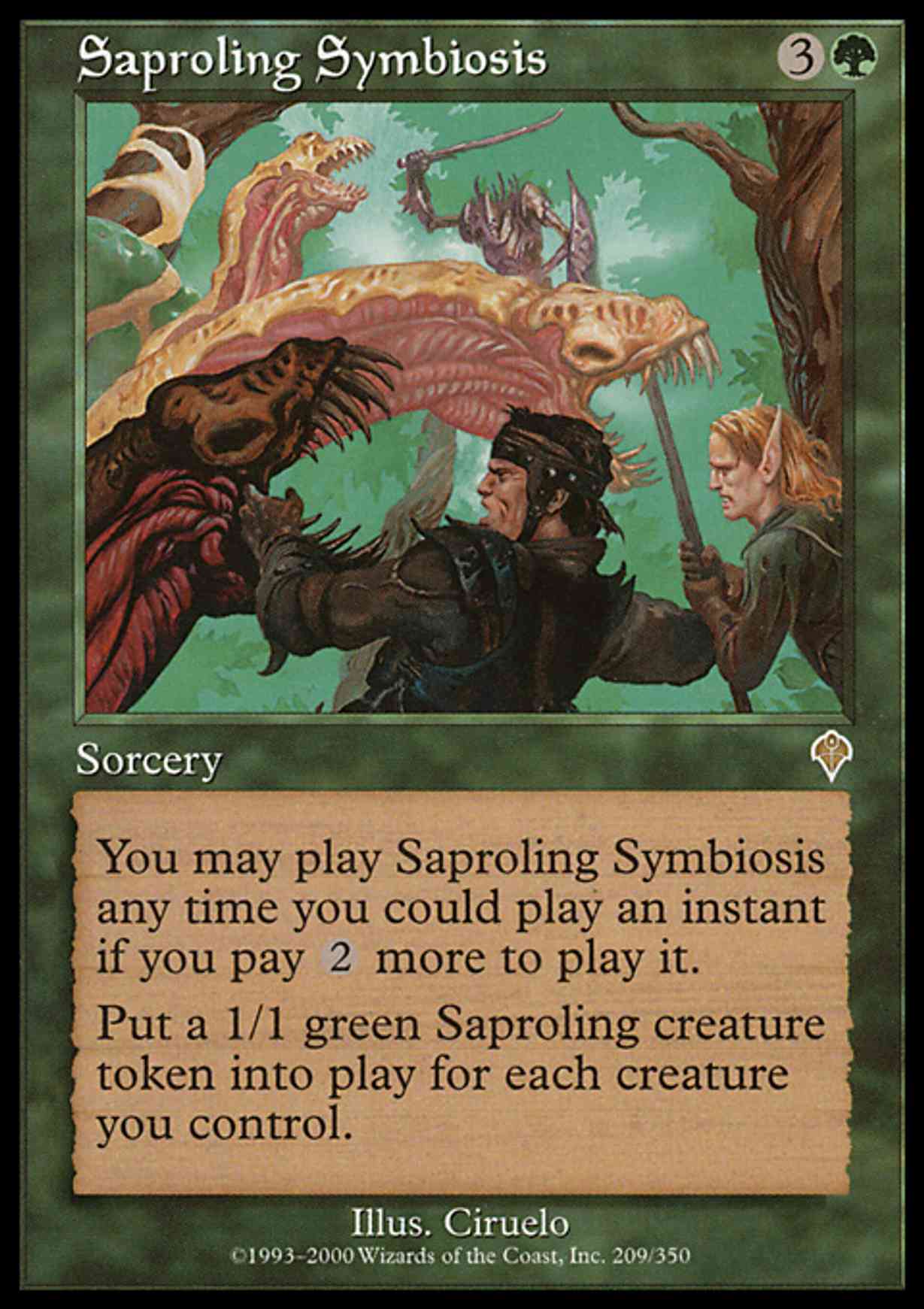 Saproling Symbiosis magic card front