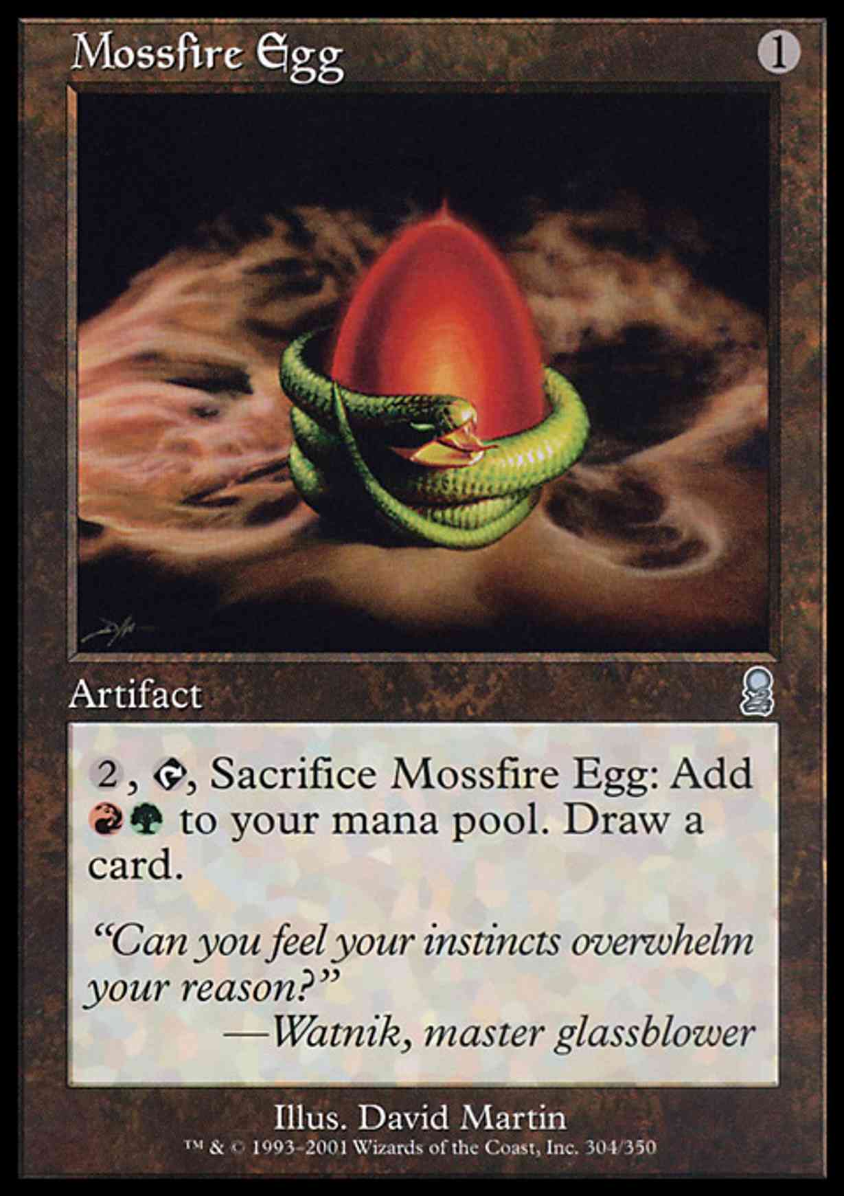 Mossfire Egg magic card front