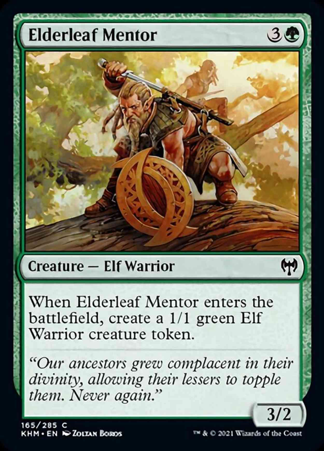 Elderleaf Mentor magic card front