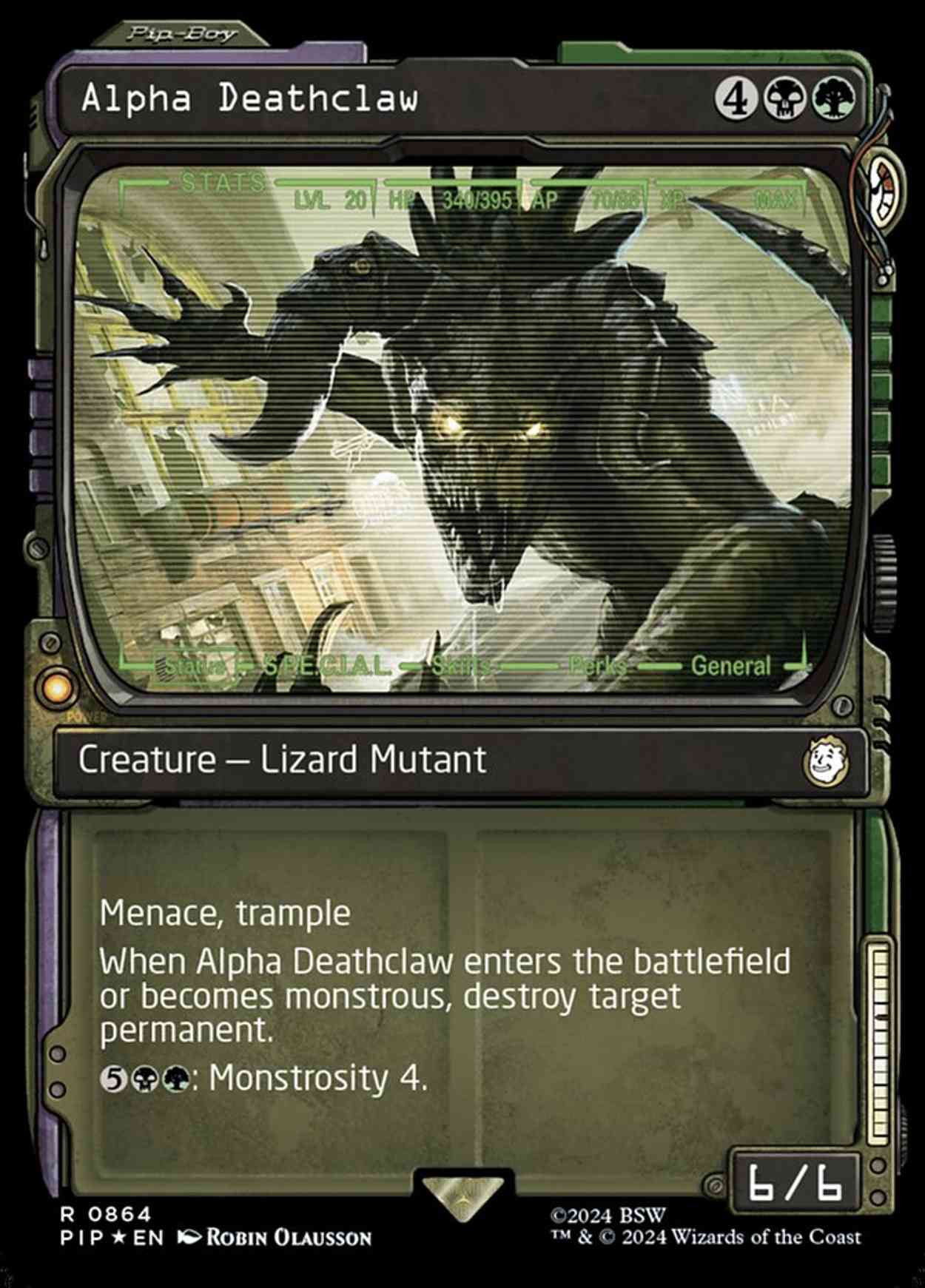 Alpha Deathclaw (Showcase) (Surge Foil) magic card front