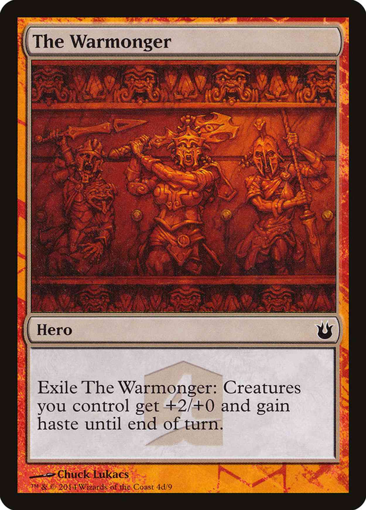 The Warmonger magic card front