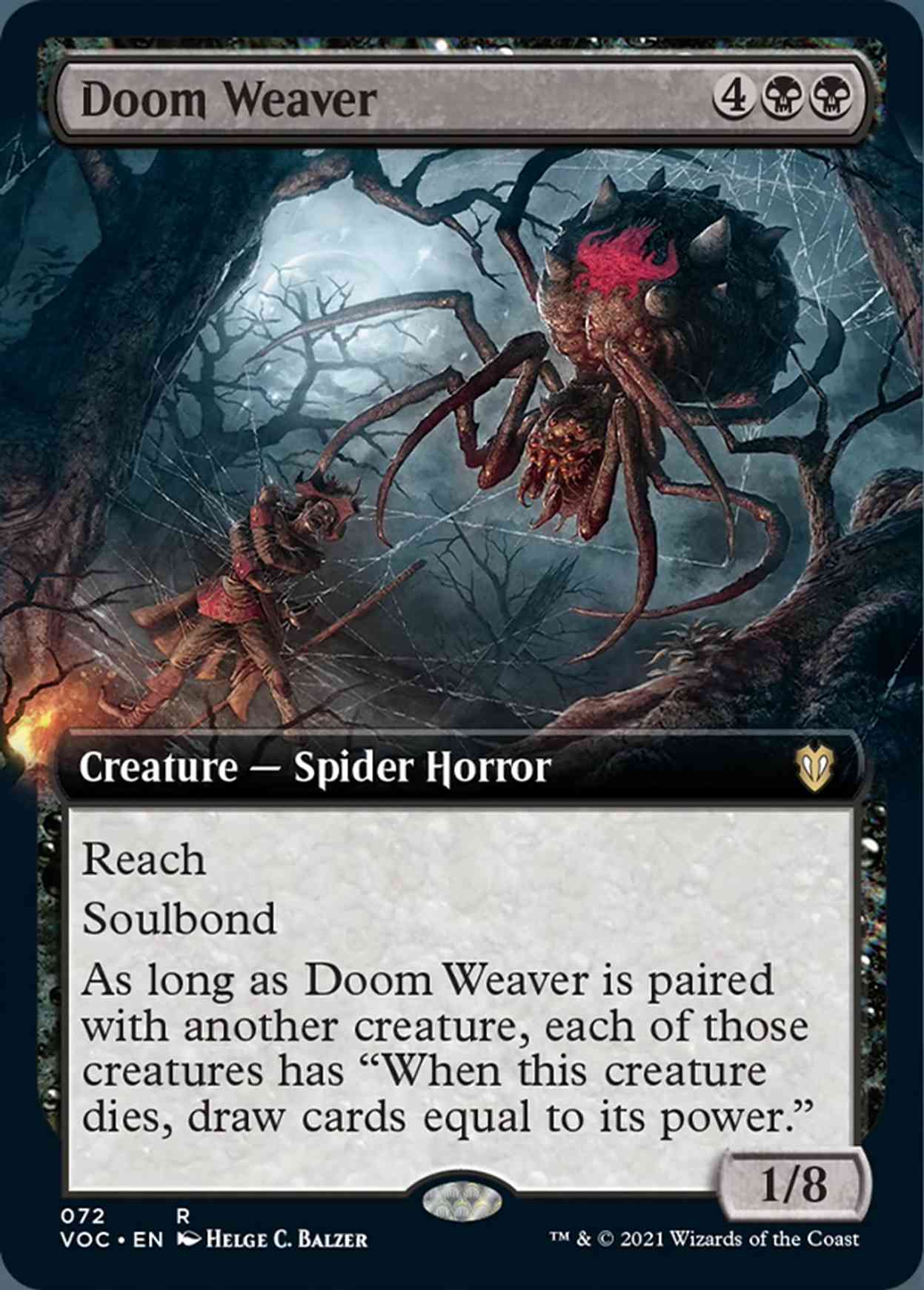 Doom Weaver (Extended Art) magic card front