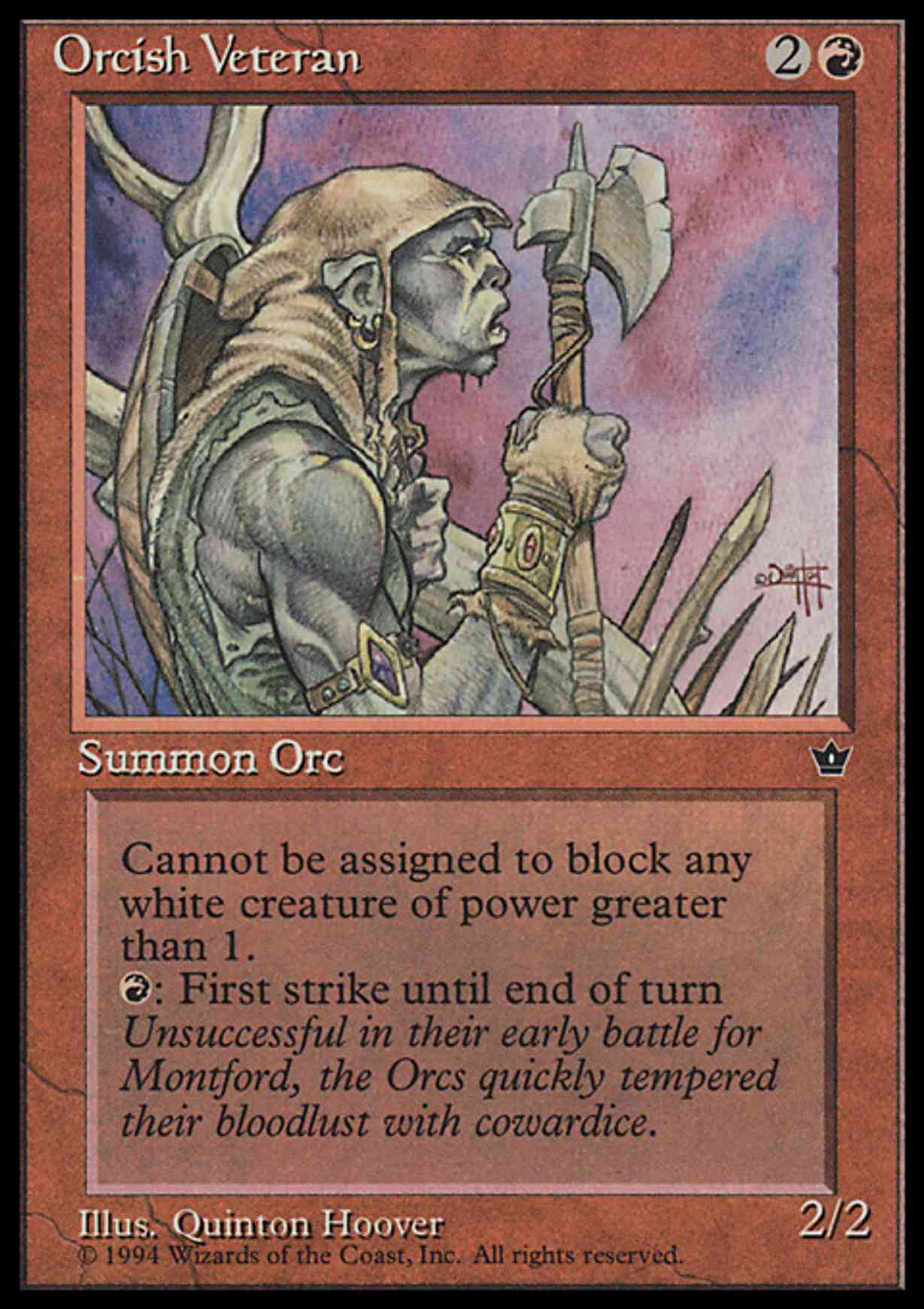 Orcish Veteran (Hoover) magic card front