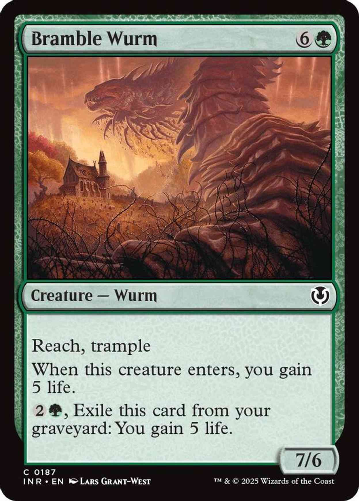 Bramble Wurm magic card front