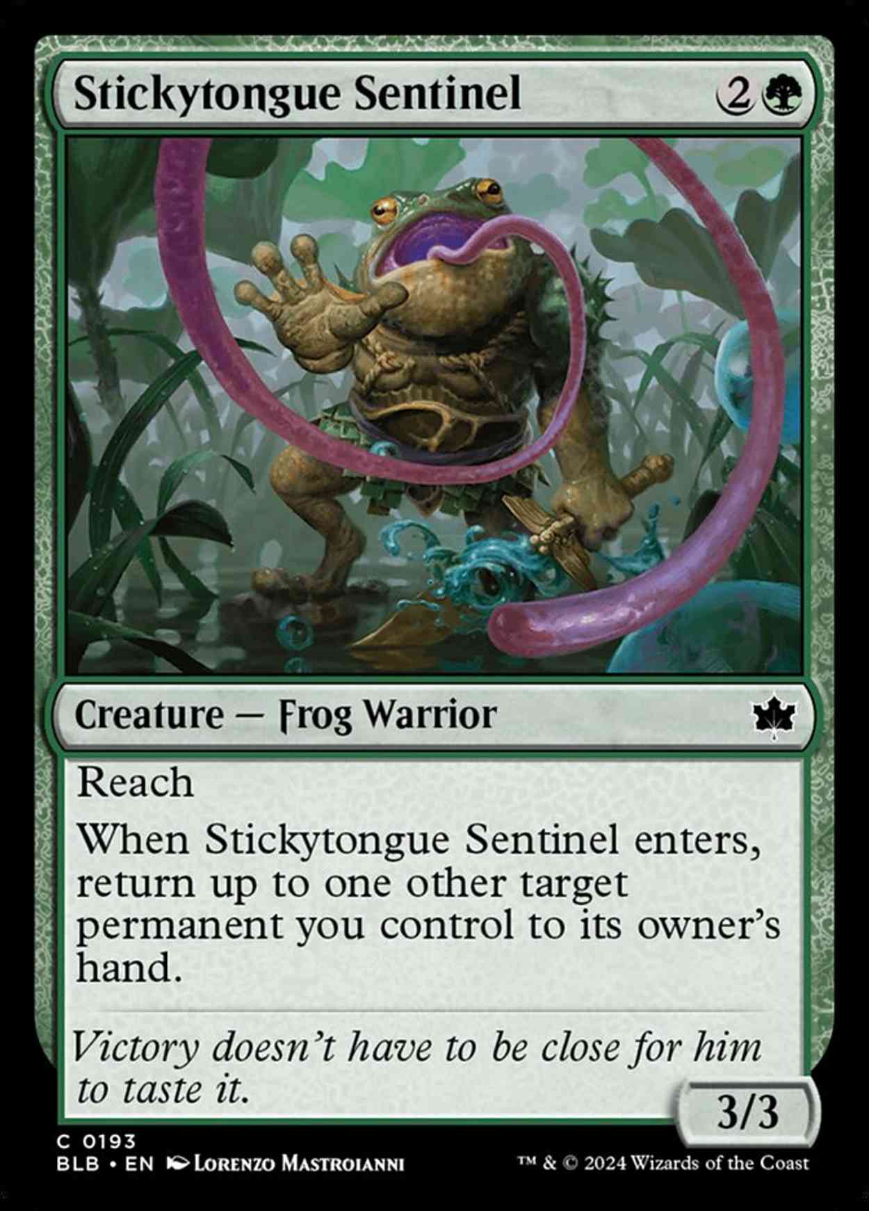 Stickytongue Sentinel magic card front