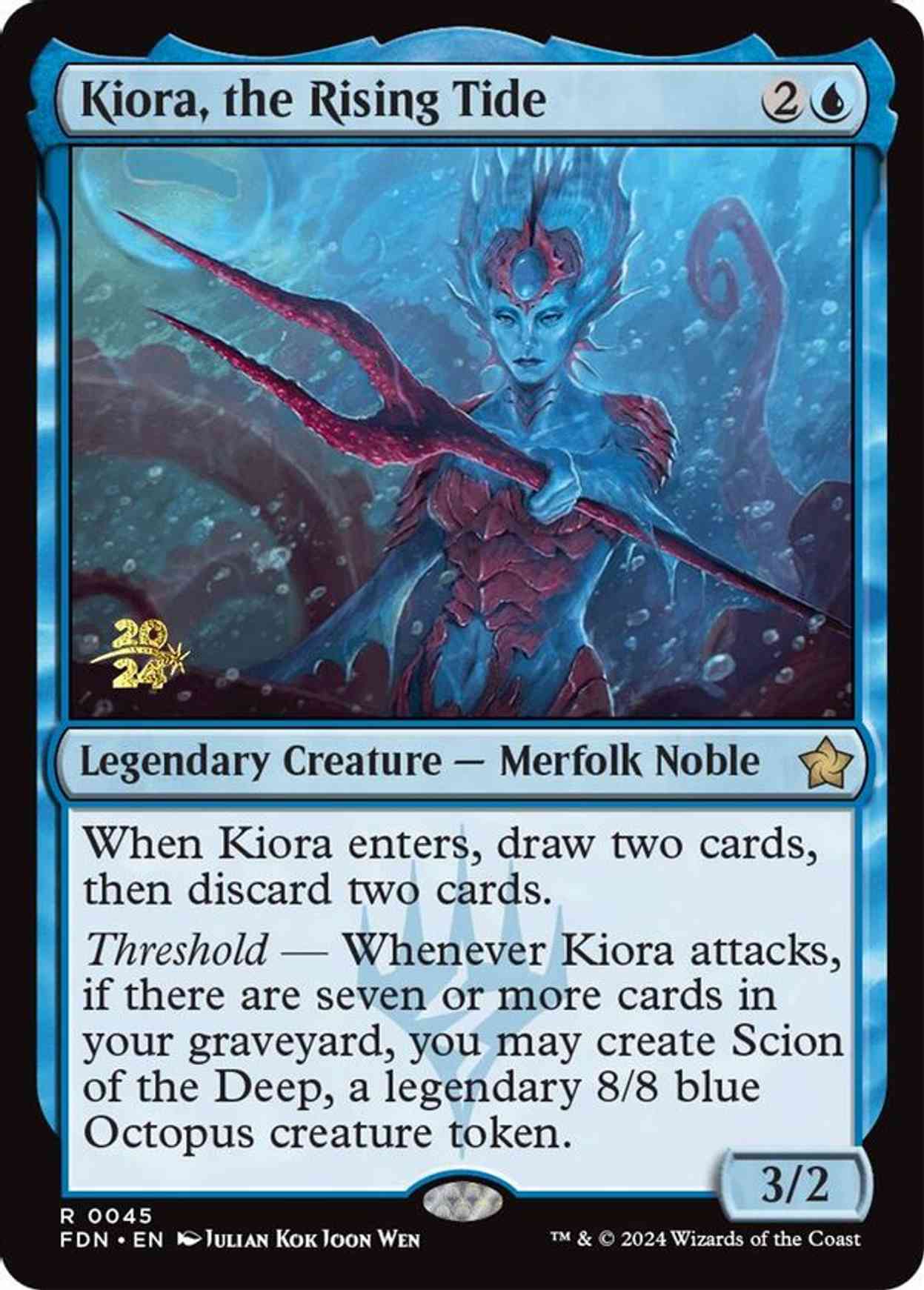 Kiora, the Rising Tide magic card front