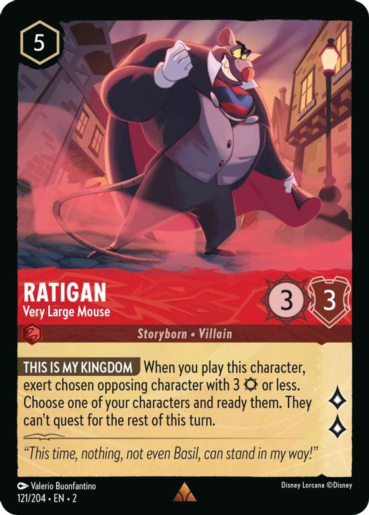 Ratigan - Very Large Mouse magic card front