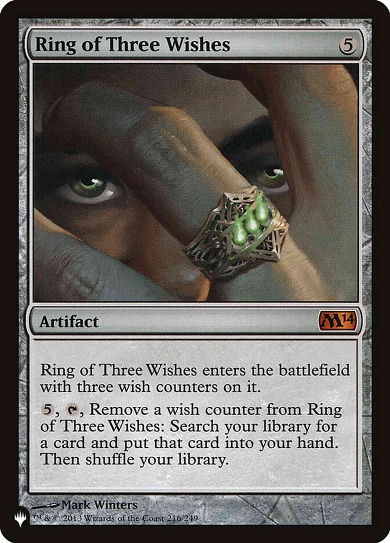 Ring of Three Wishes magic card front