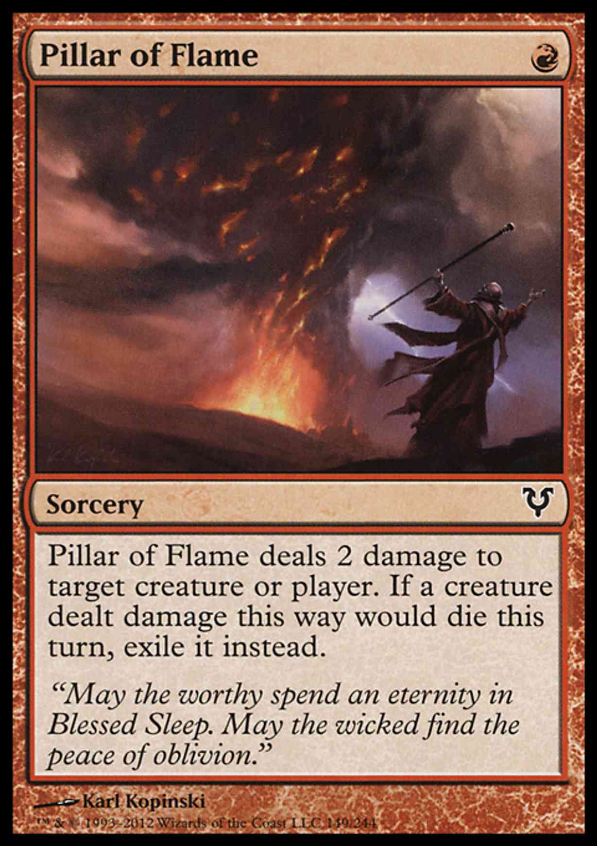 Pillar of Flame magic card front