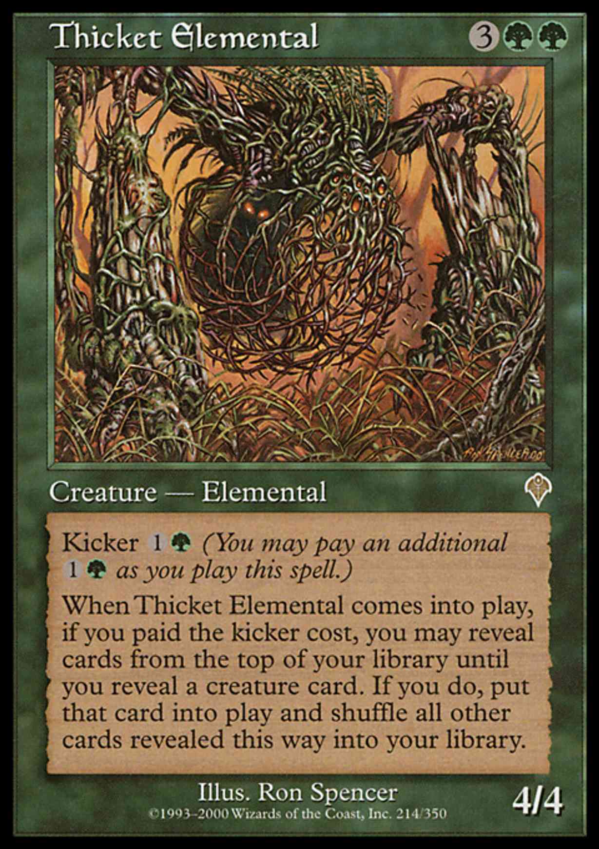 Thicket Elemental magic card front
