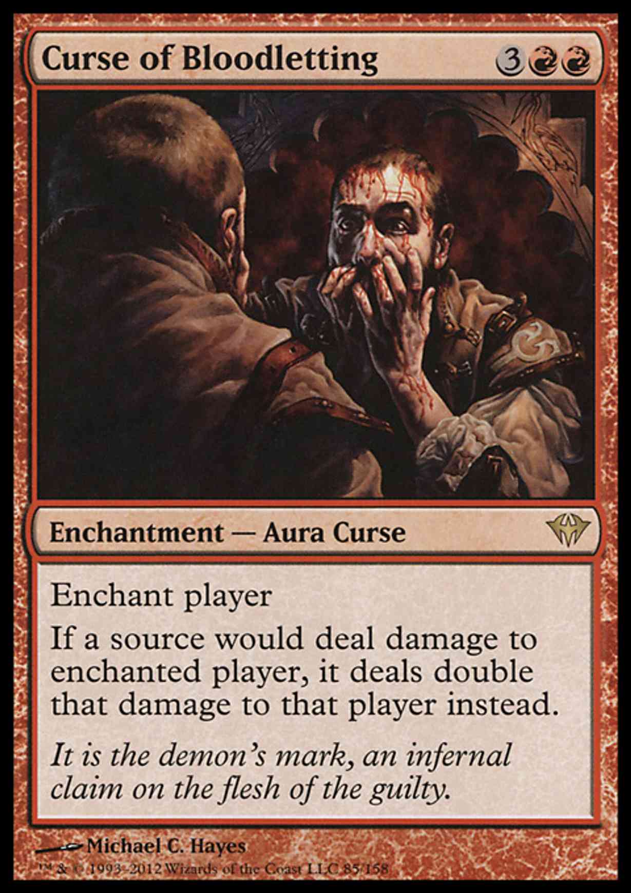 Curse of Bloodletting magic card front