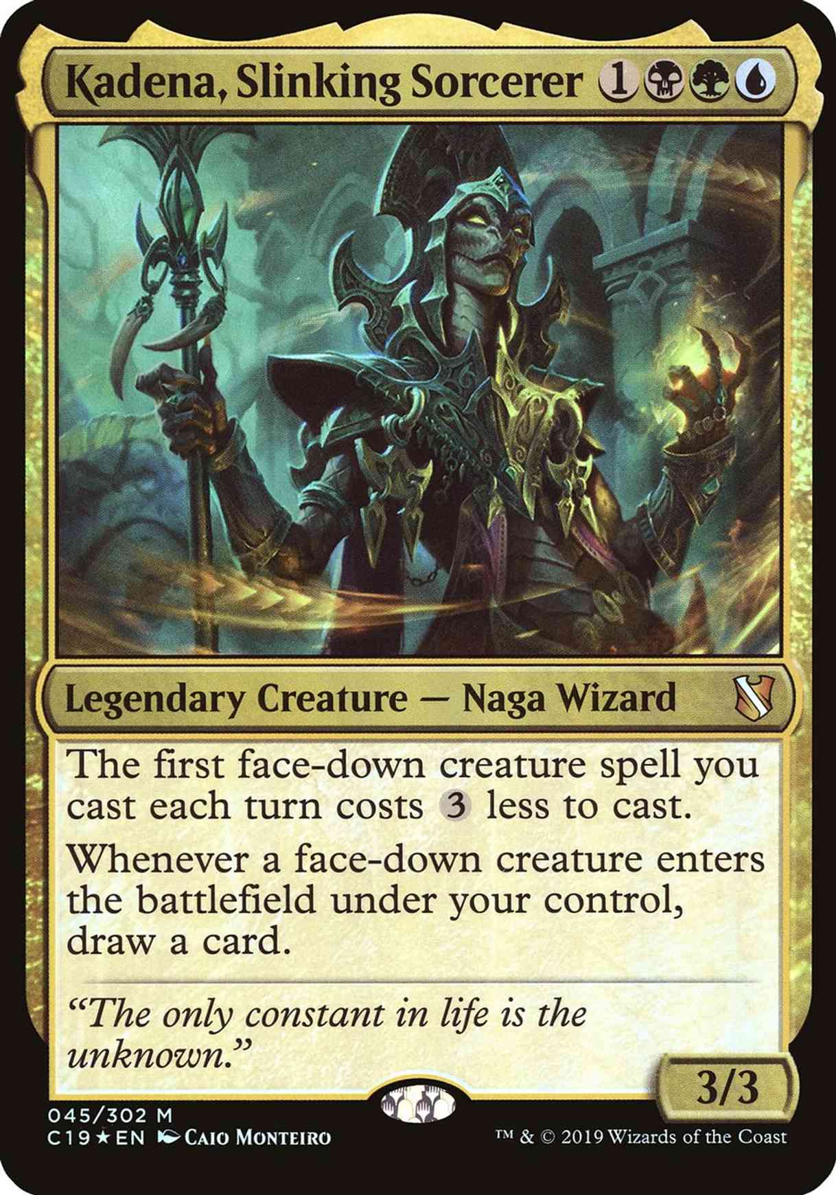 Kadena, Slinking Sorcerer (Commander 2019) magic card front