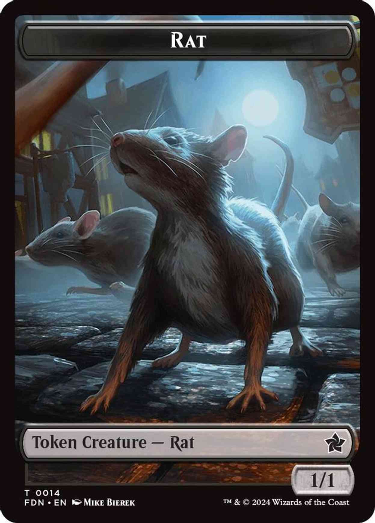 Rat // Zombie Double-Sided Token magic card front