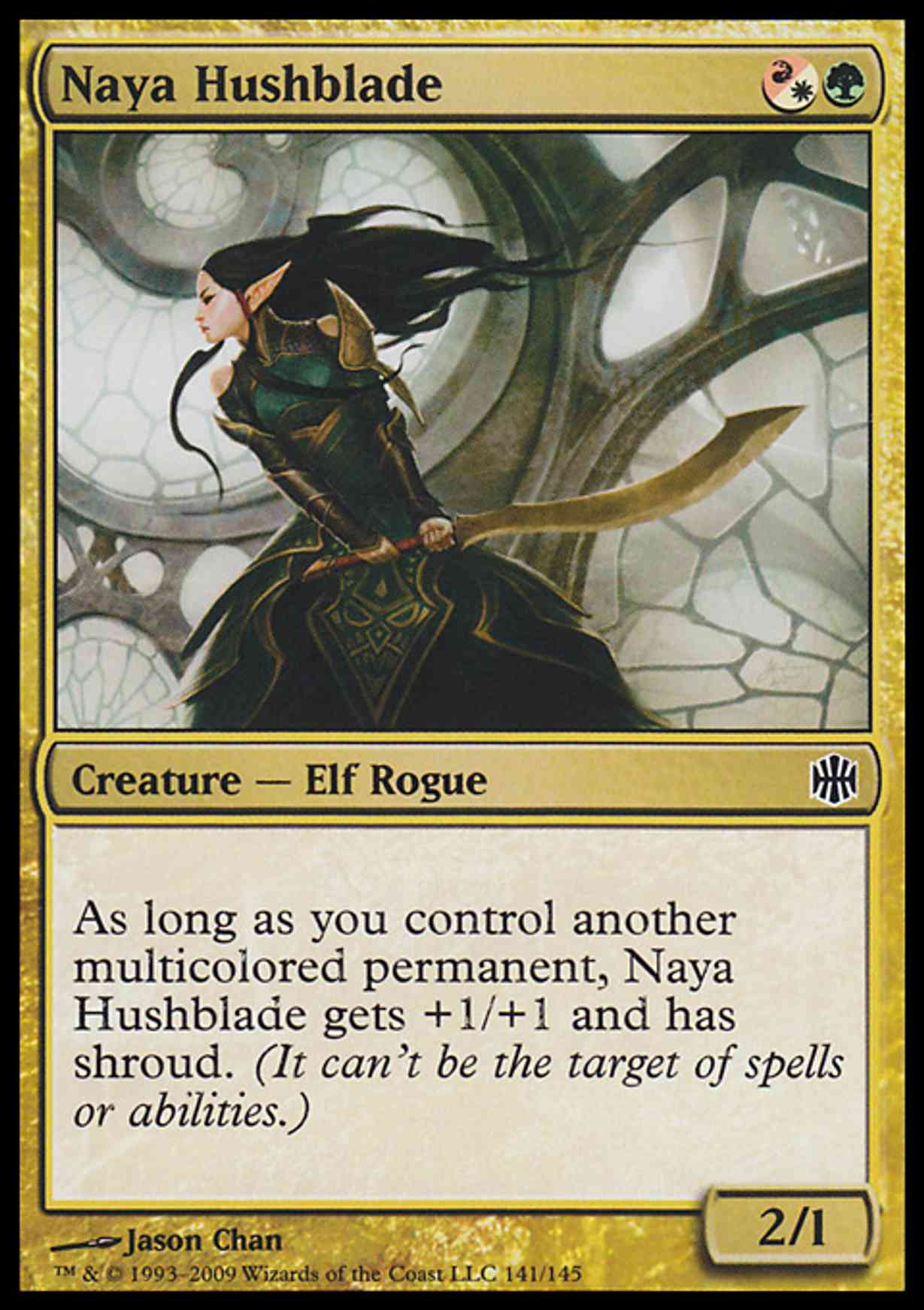 Naya Hushblade magic card front