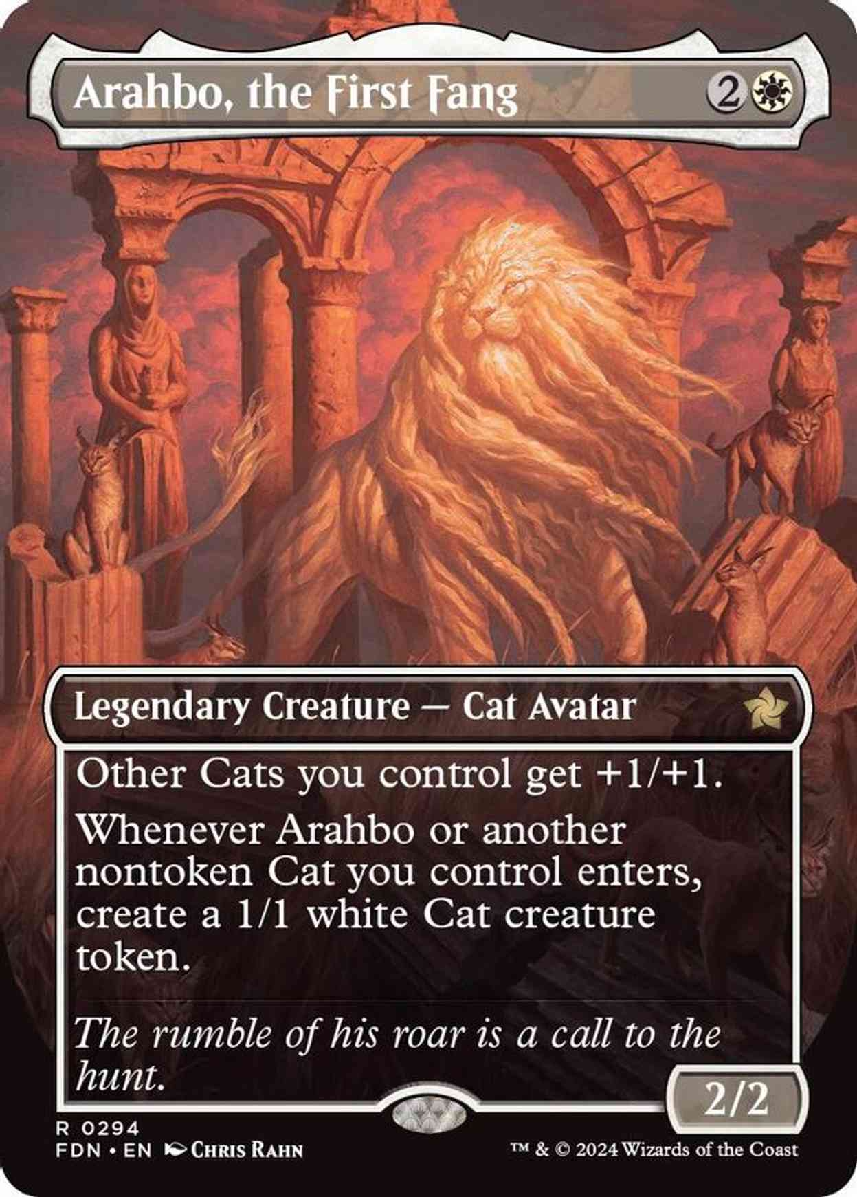 Arahbo, the First Fang (Borderless) magic card front