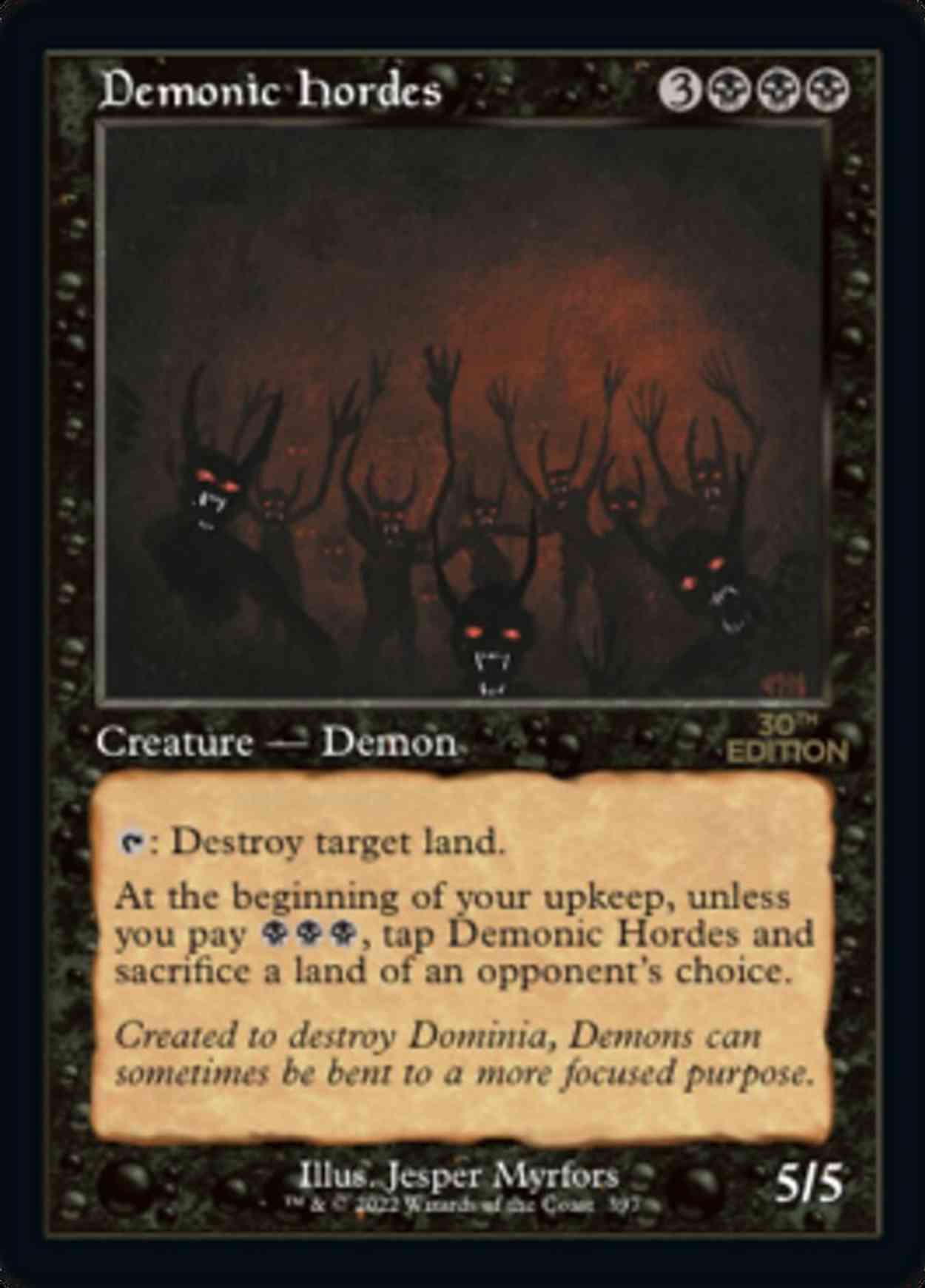 Demonic Hordes (Retro Frame) magic card front